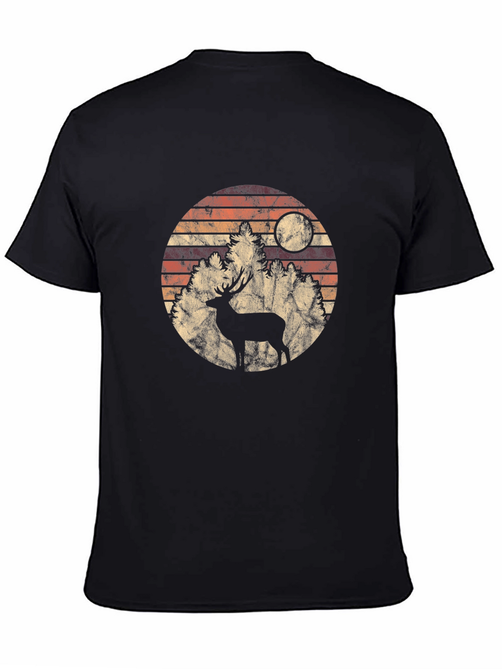 Retro Deer Silhouette Graphic Tee