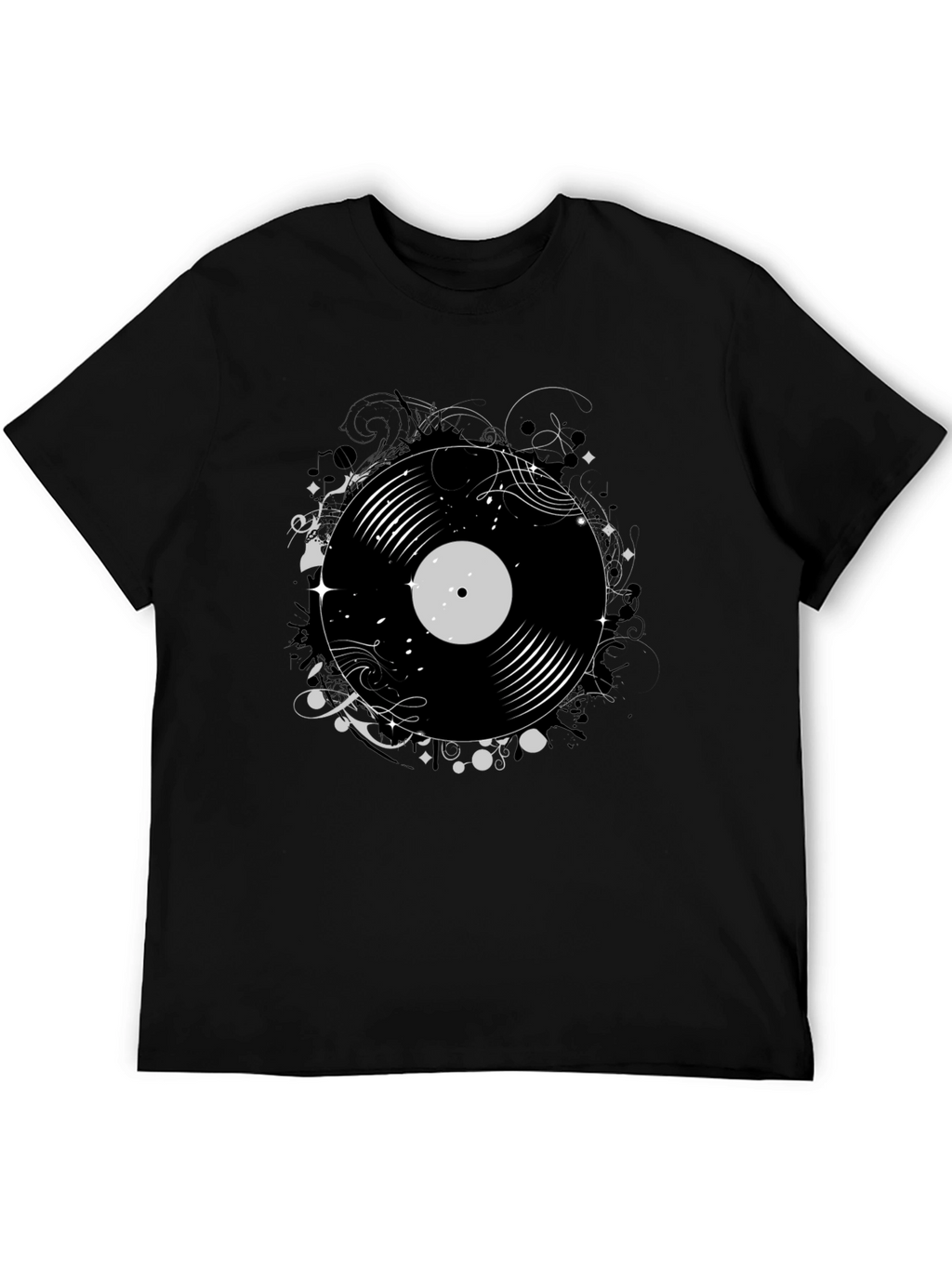 Vinyl Record Graphic Print Tee