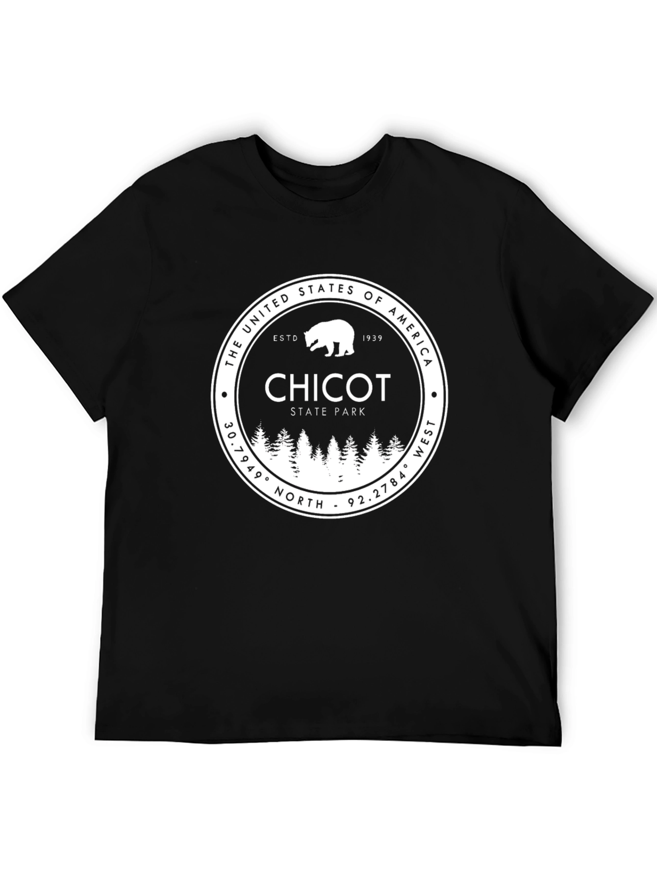 Chicot State Park Black Graphic T-Shirt