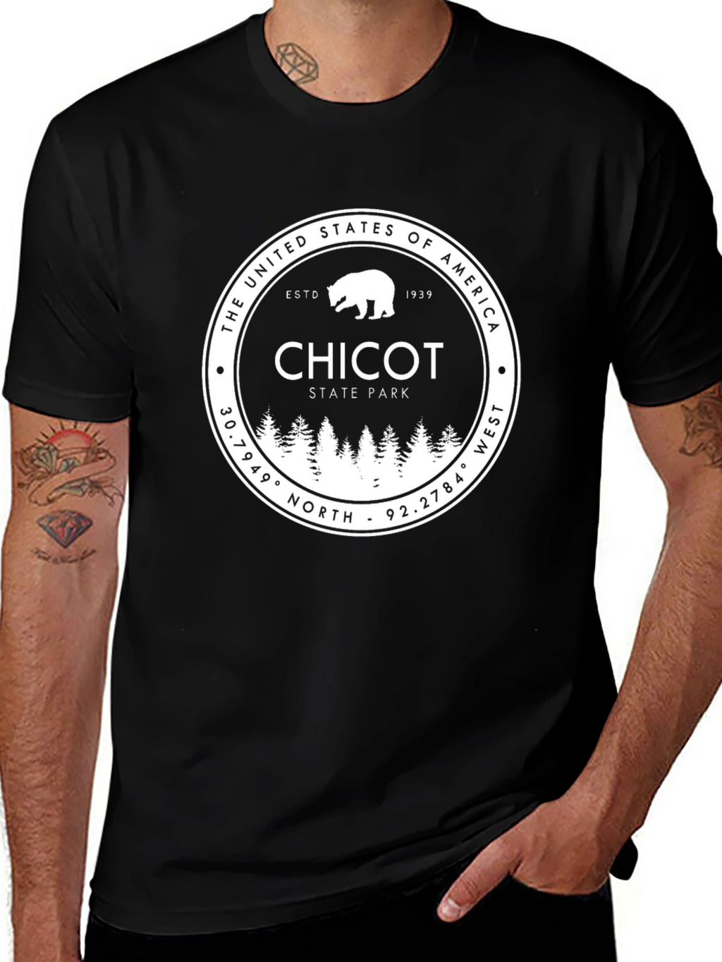 Chicot State Park Black Graphic T-Shirt