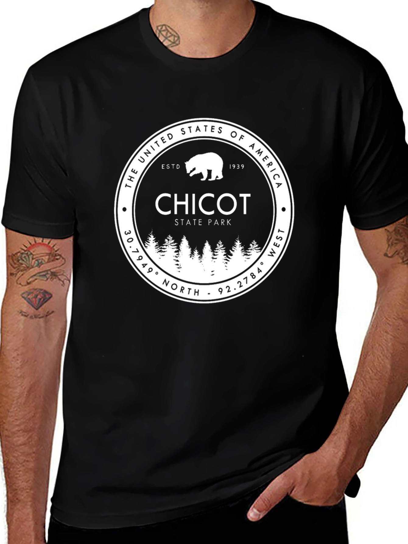 Chicot State Park Black Graphic T-Shirt