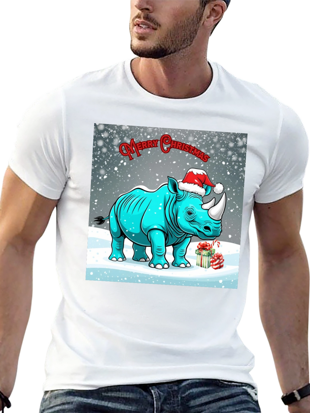 Christmas Rhino T-Shirt