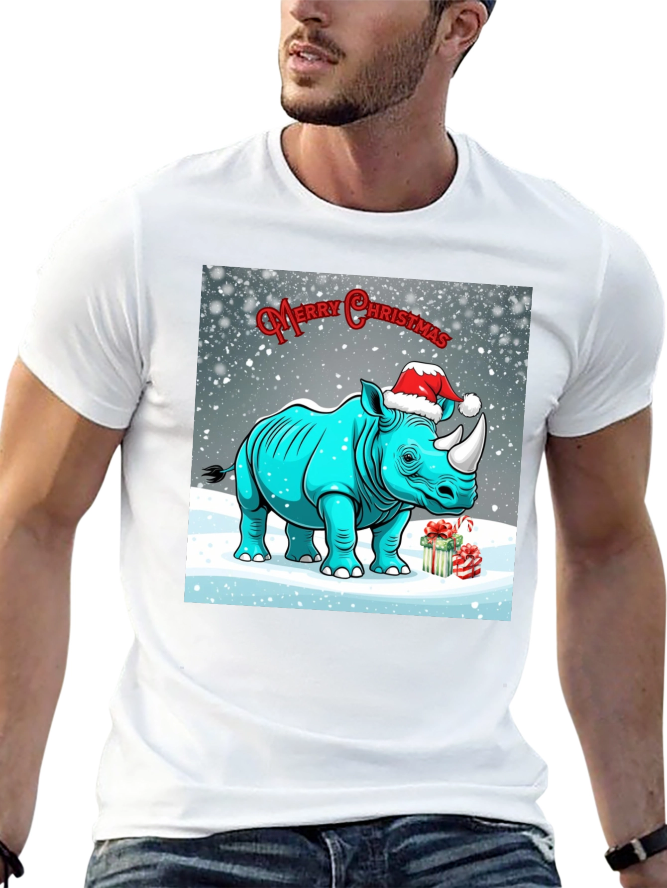 Christmas Rhino T-Shirt
