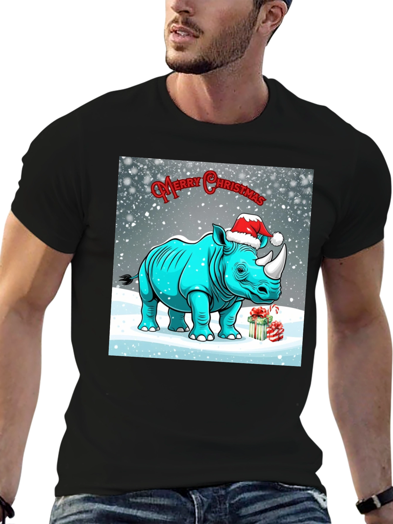 Christmas Rhino T-Shirt