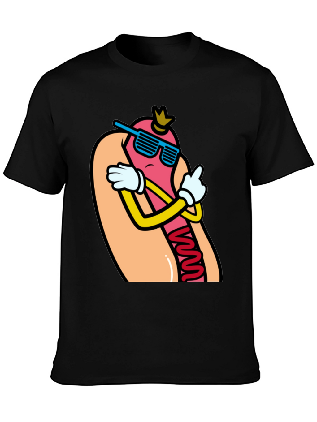 Cool Cartoon Hotdog T-Shirt - Funny Foodie Tee