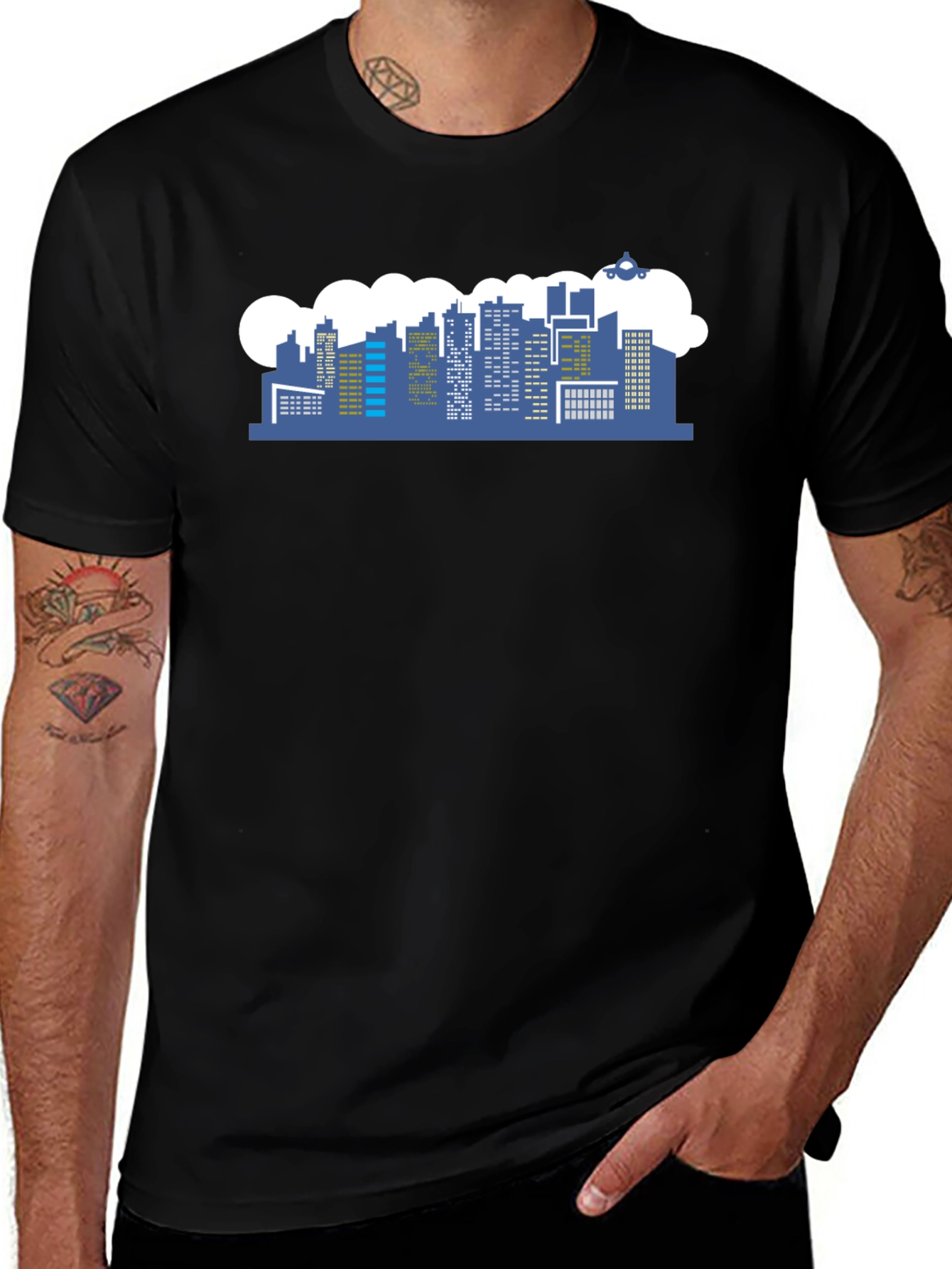 Cityscape Graphic T-Shirt - Modern Design
