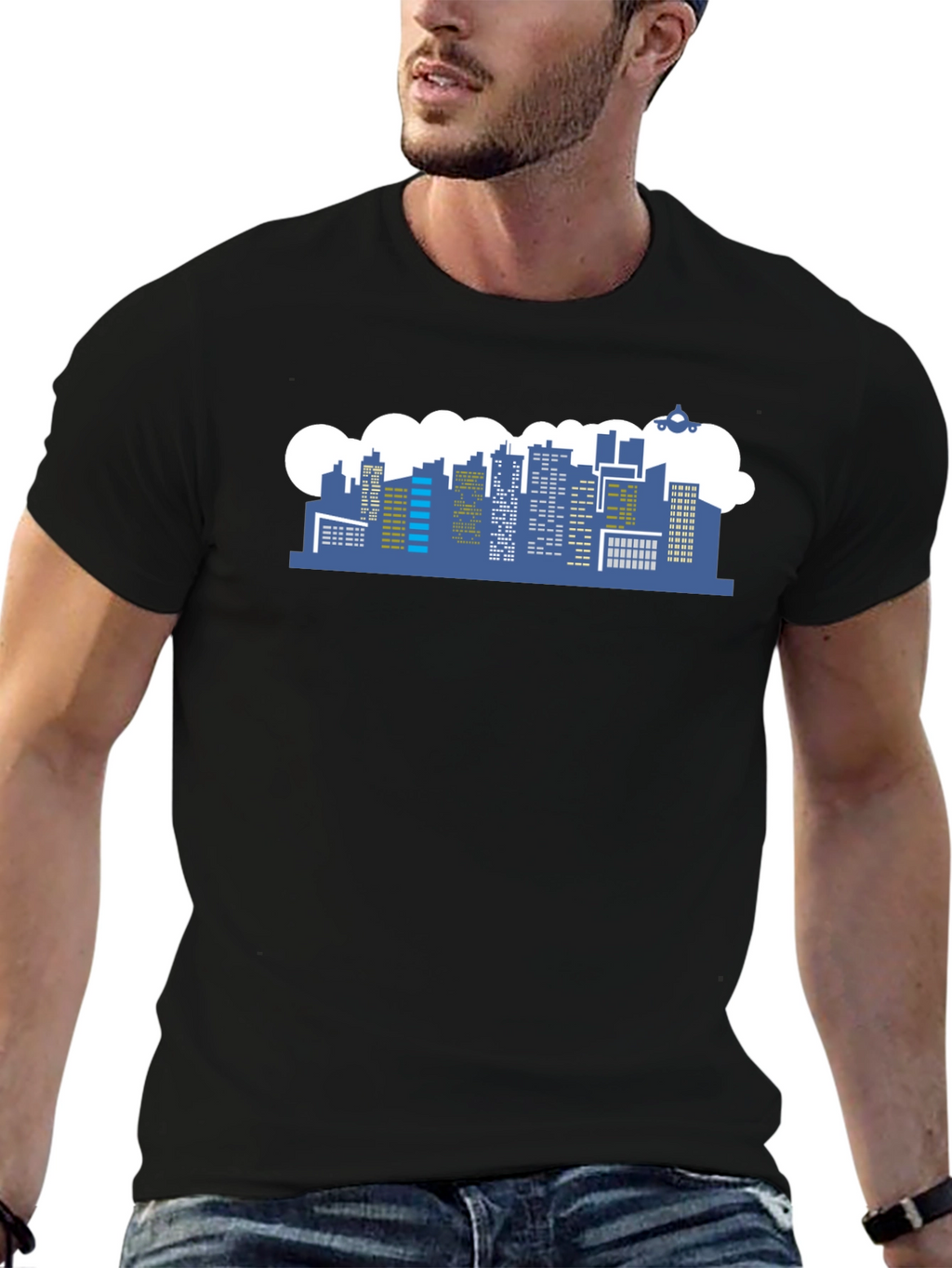 Cityscape Graphic T-Shirt - Modern Design