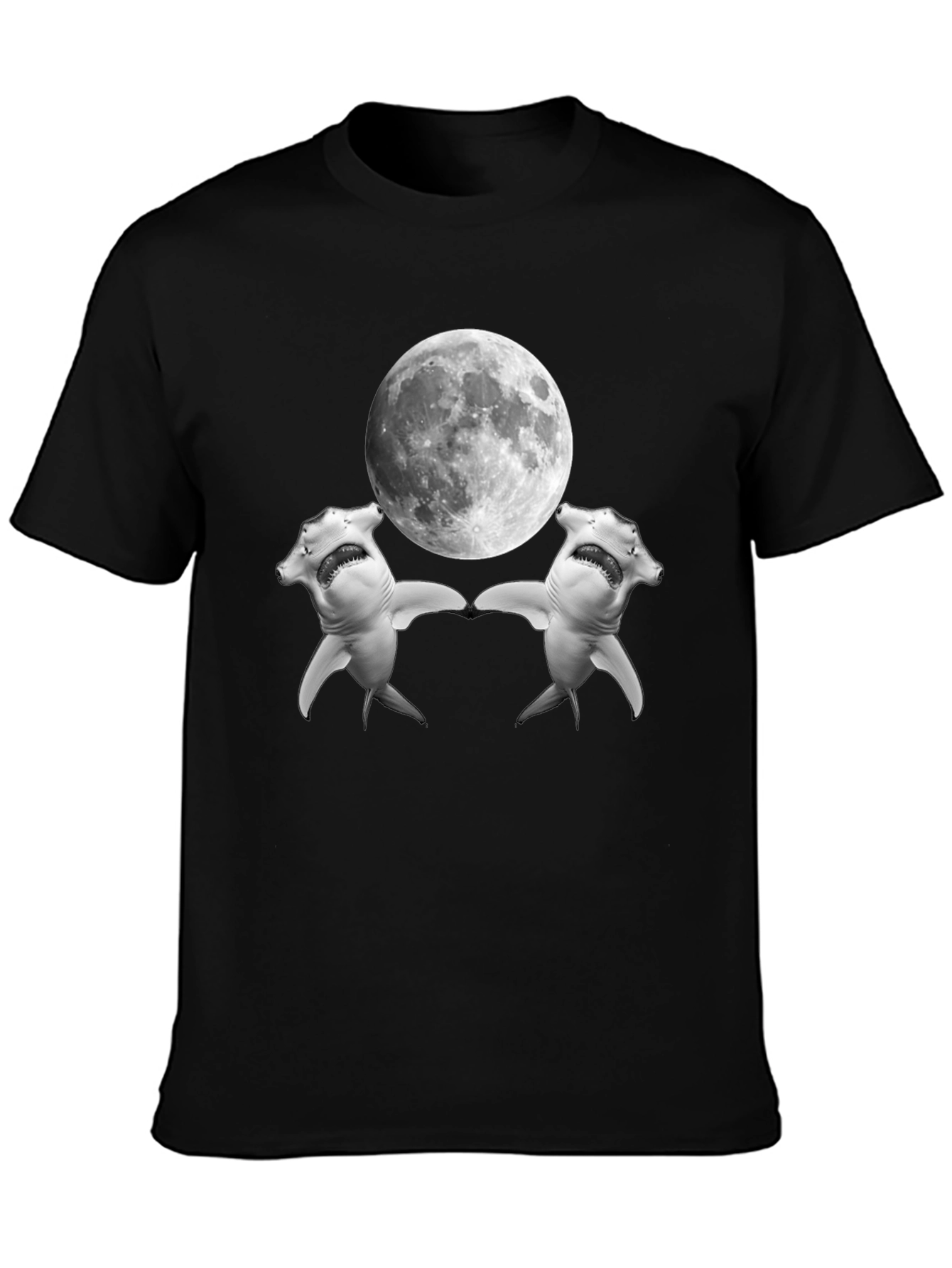 Hammerhead Shark Moon T-Shirt