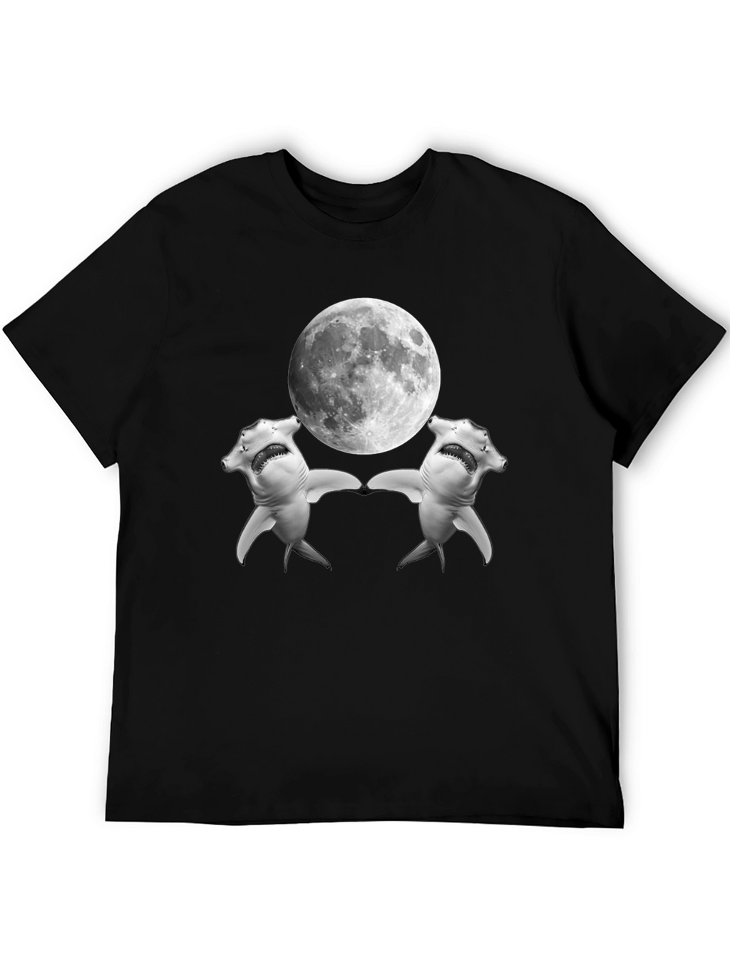 Hammerhead Shark Moon T-Shirt