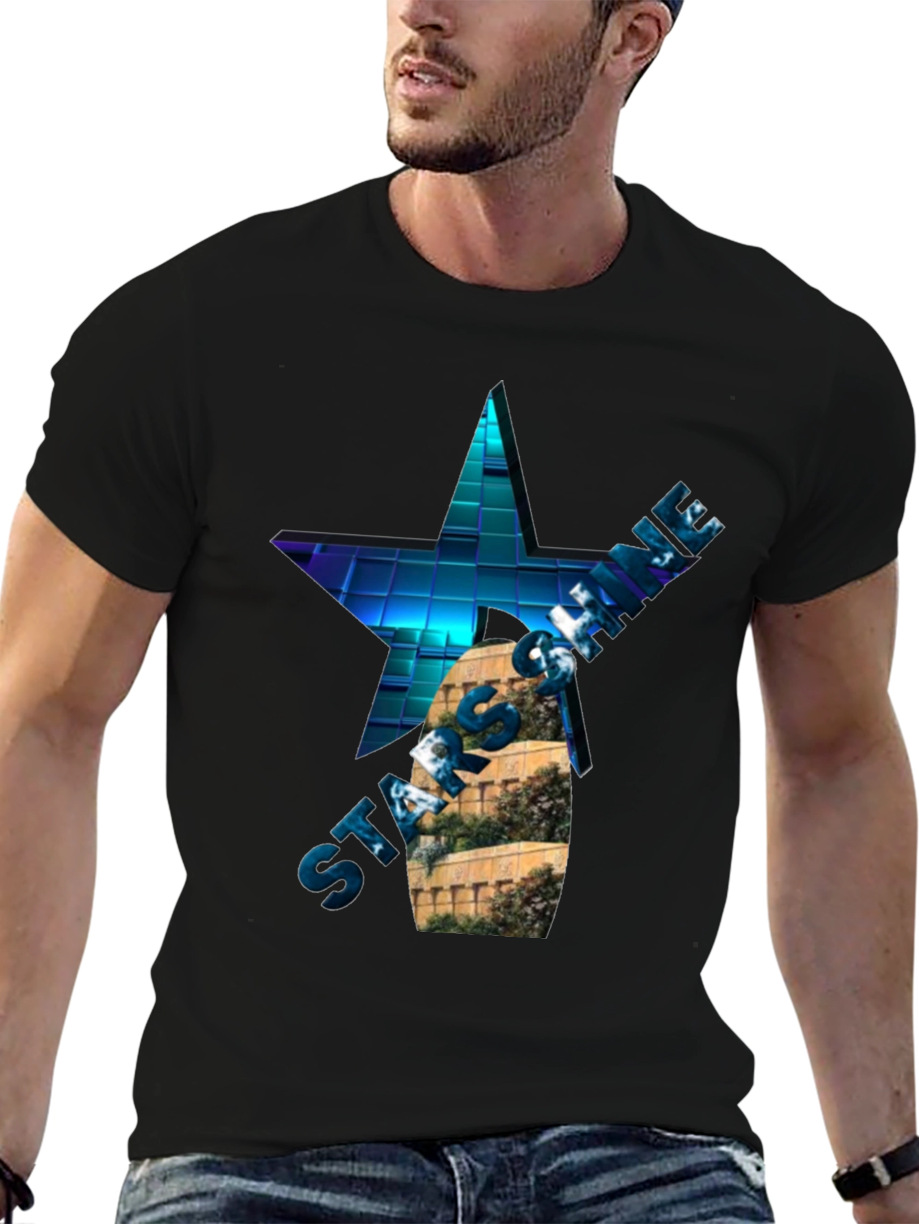 Star Shine Graphic T-Shirt - Cool Design