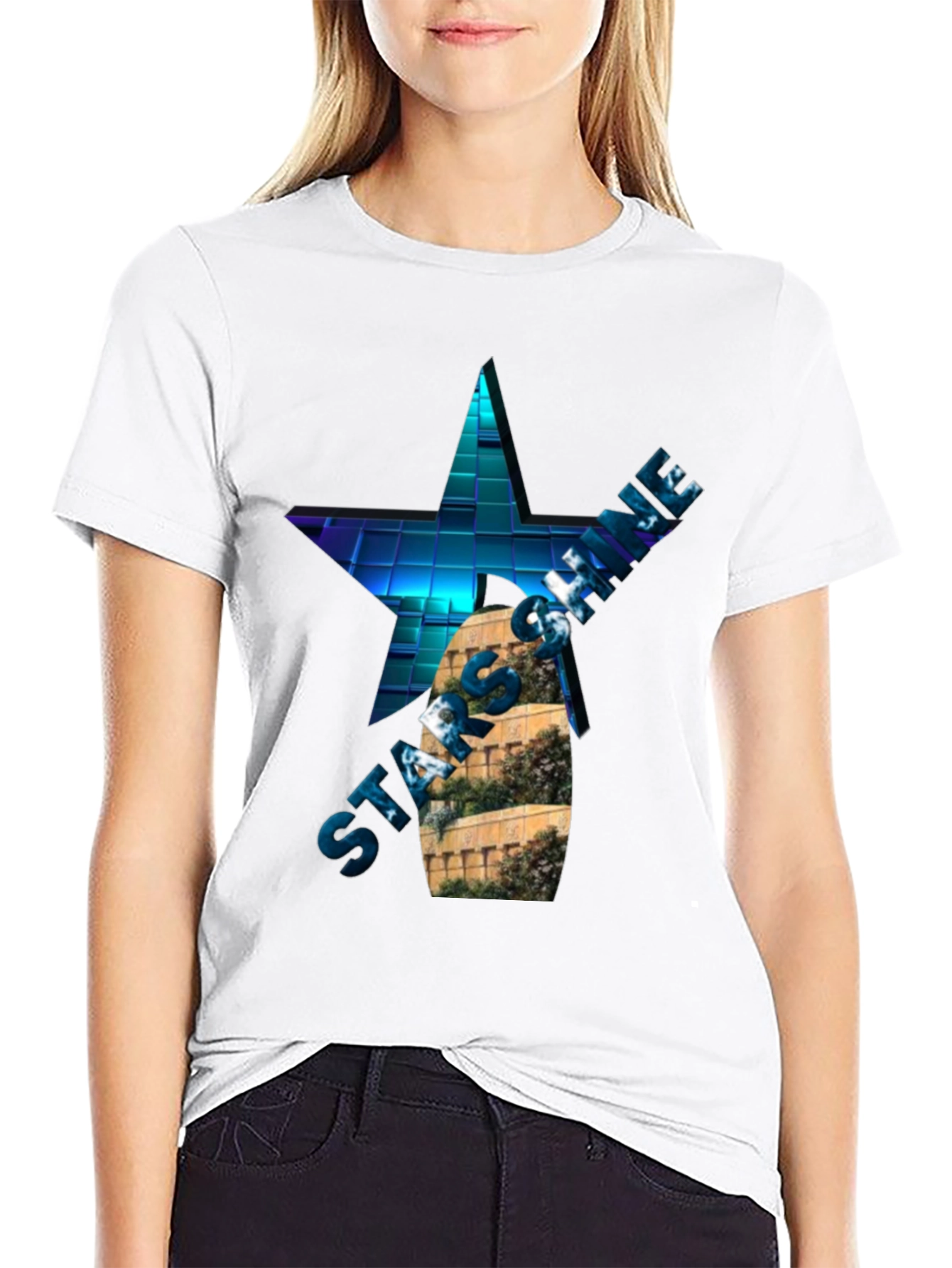Star Shine Graphic T-Shirt - Cool Design