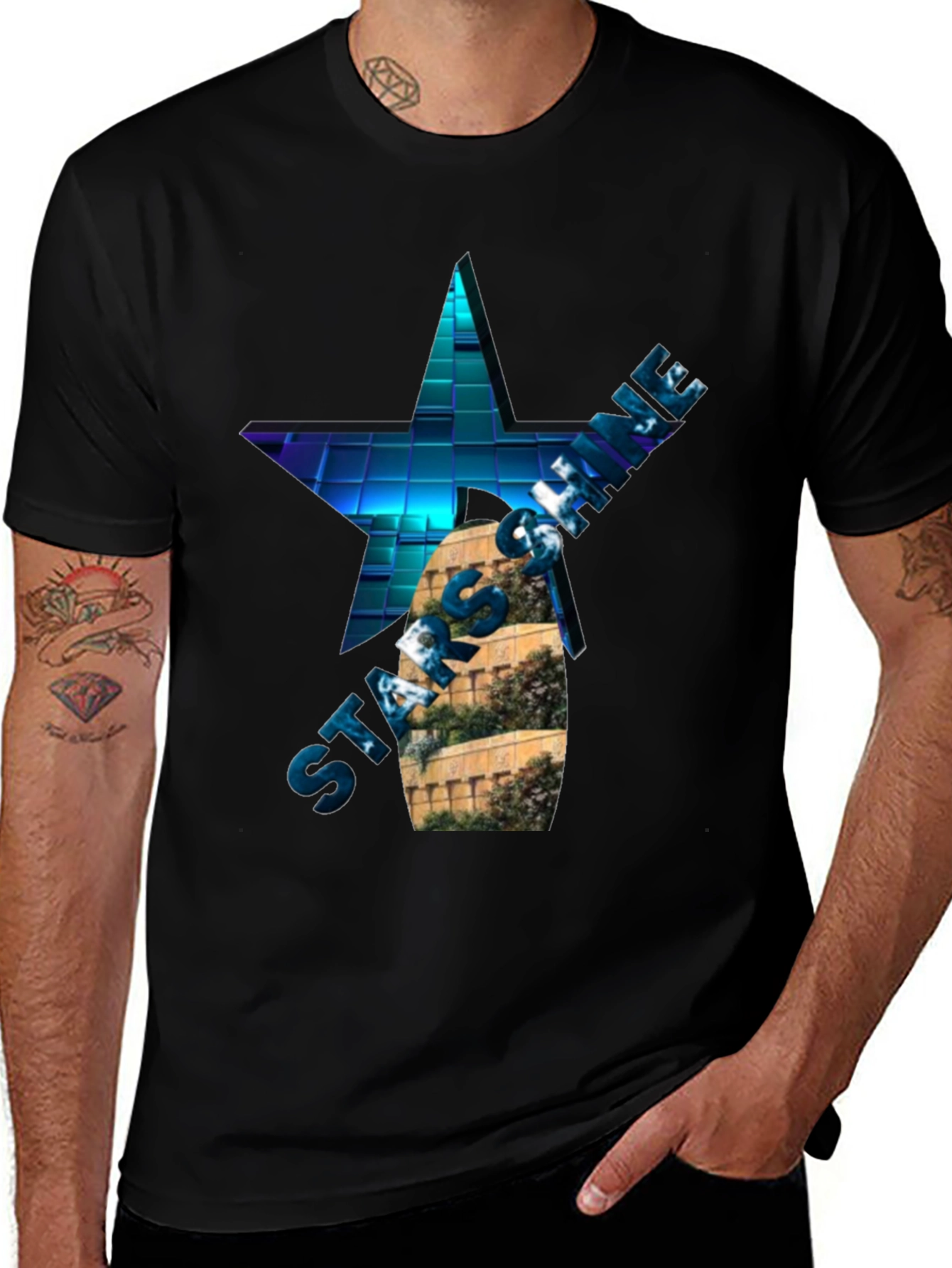 Star Shine Graphic T-Shirt - Cool Design