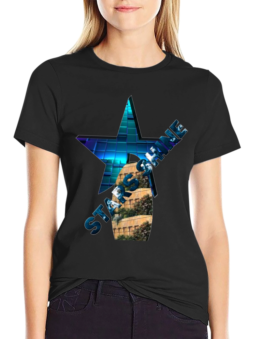 Star Shine Graphic T-Shirt - Cool Design
