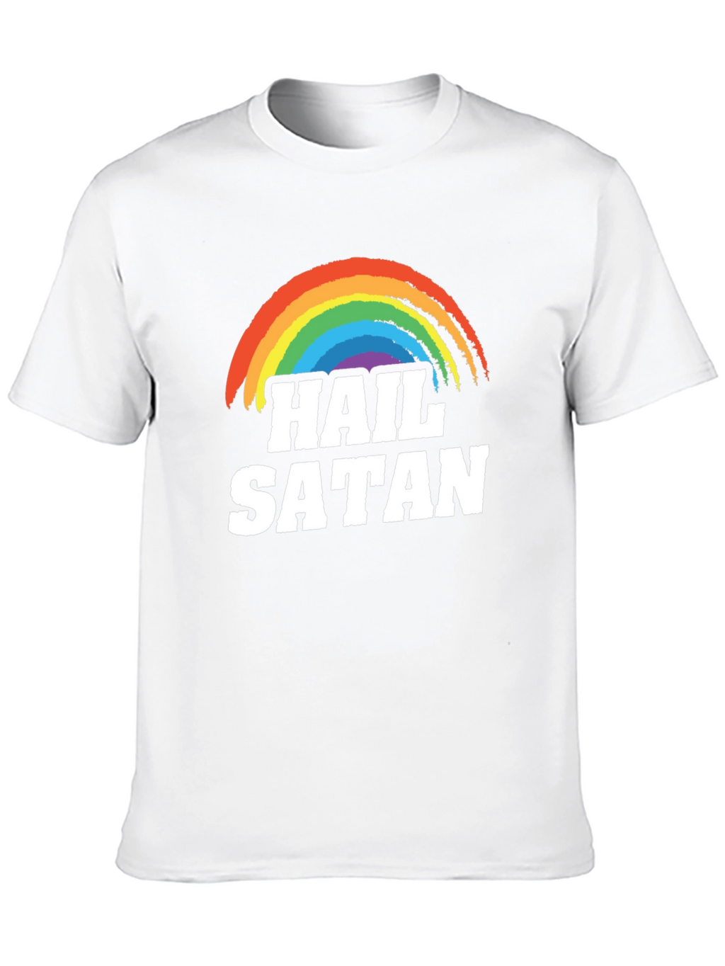 Hail Satan Rainbow T-Shirt - Prideful Rebellion