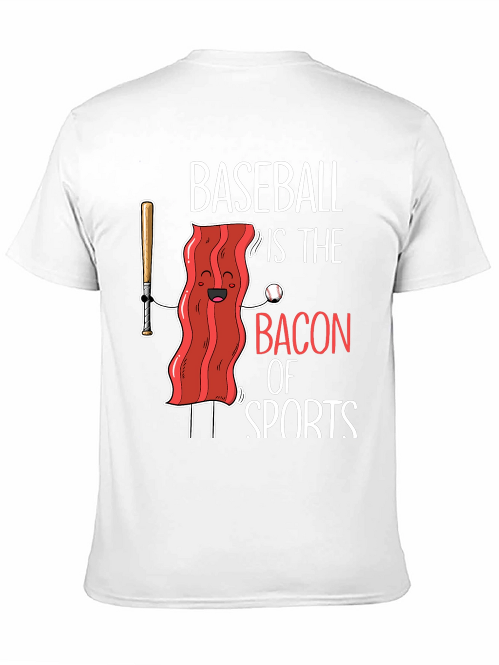 Baseball Bacon of Sports Graphic T-Shirt