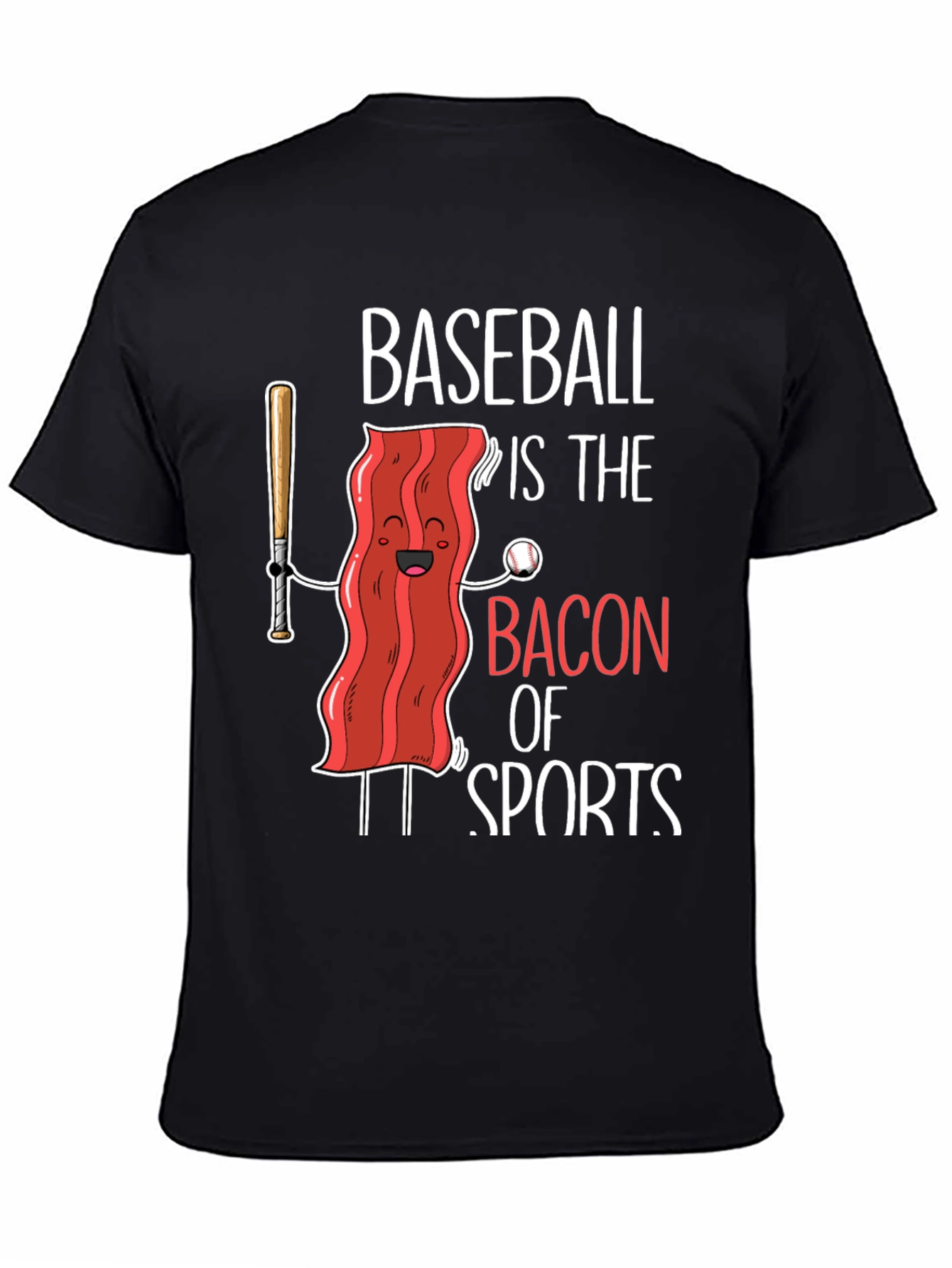Baseball Bacon of Sports Graphic T-Shirt