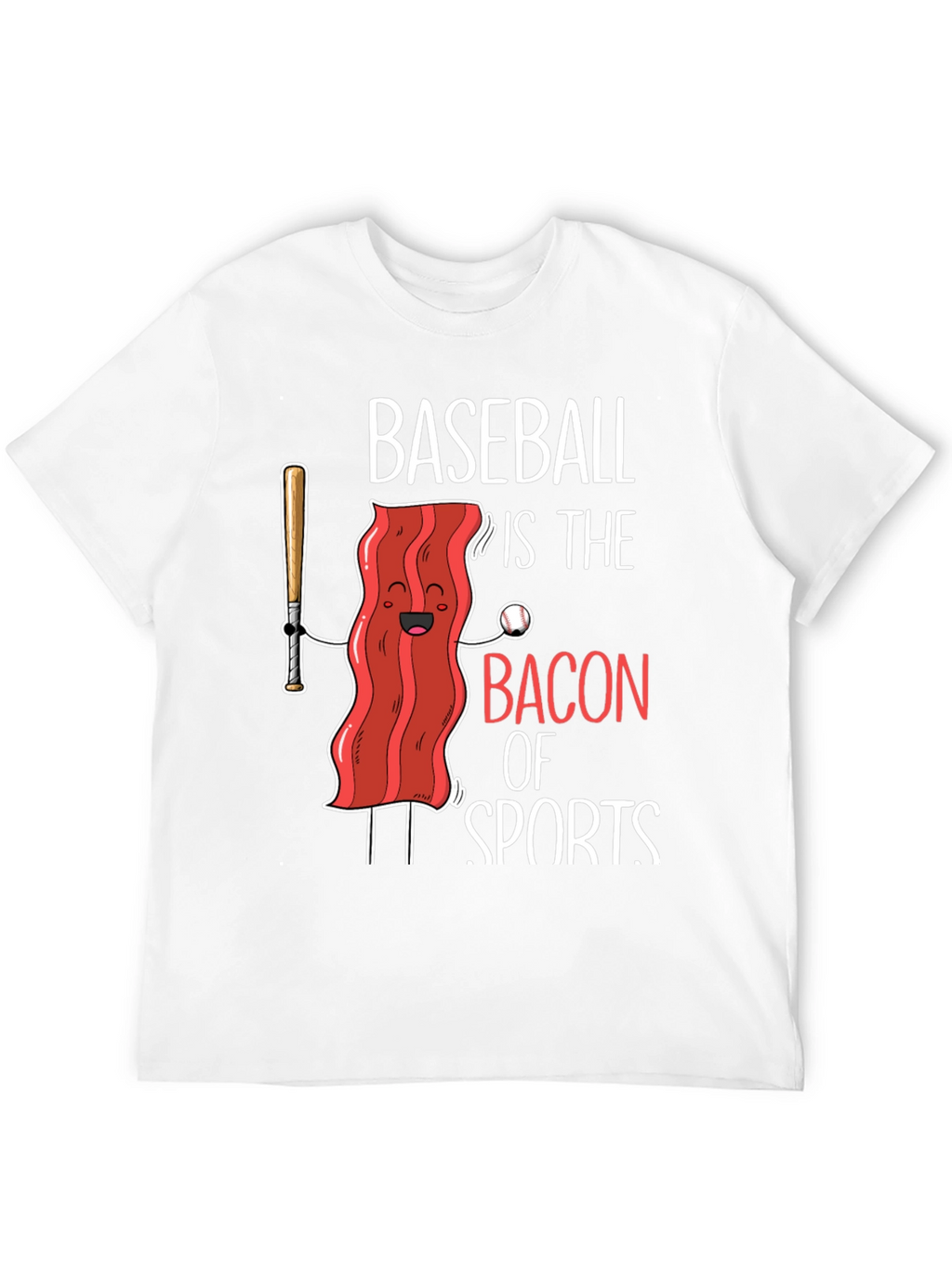 Baseball Bacon of Sports Graphic T-Shirt
