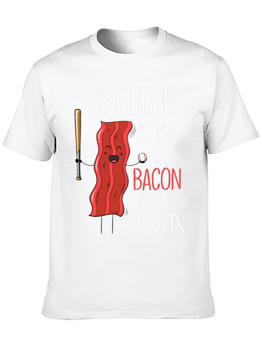 Baseball Bacon of Sports Graphic T-Shirt