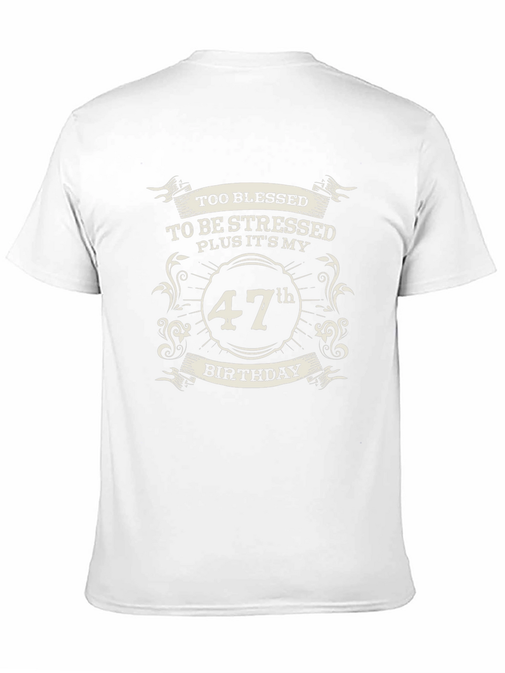 47th Birthday T-Shirt - Blessed & Stressed
