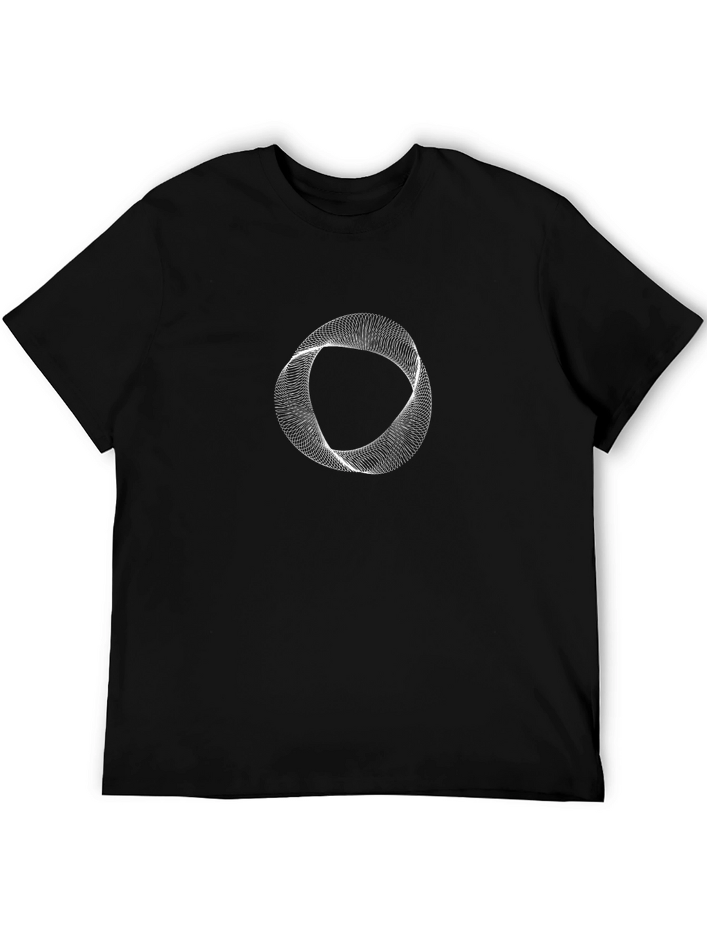 Abstract Geometric Graphic Black T-Shirt