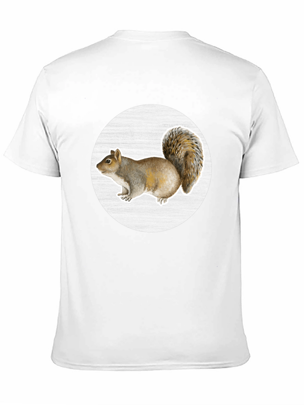 Squirrel Graphic Print Crew Neck T-Shirt