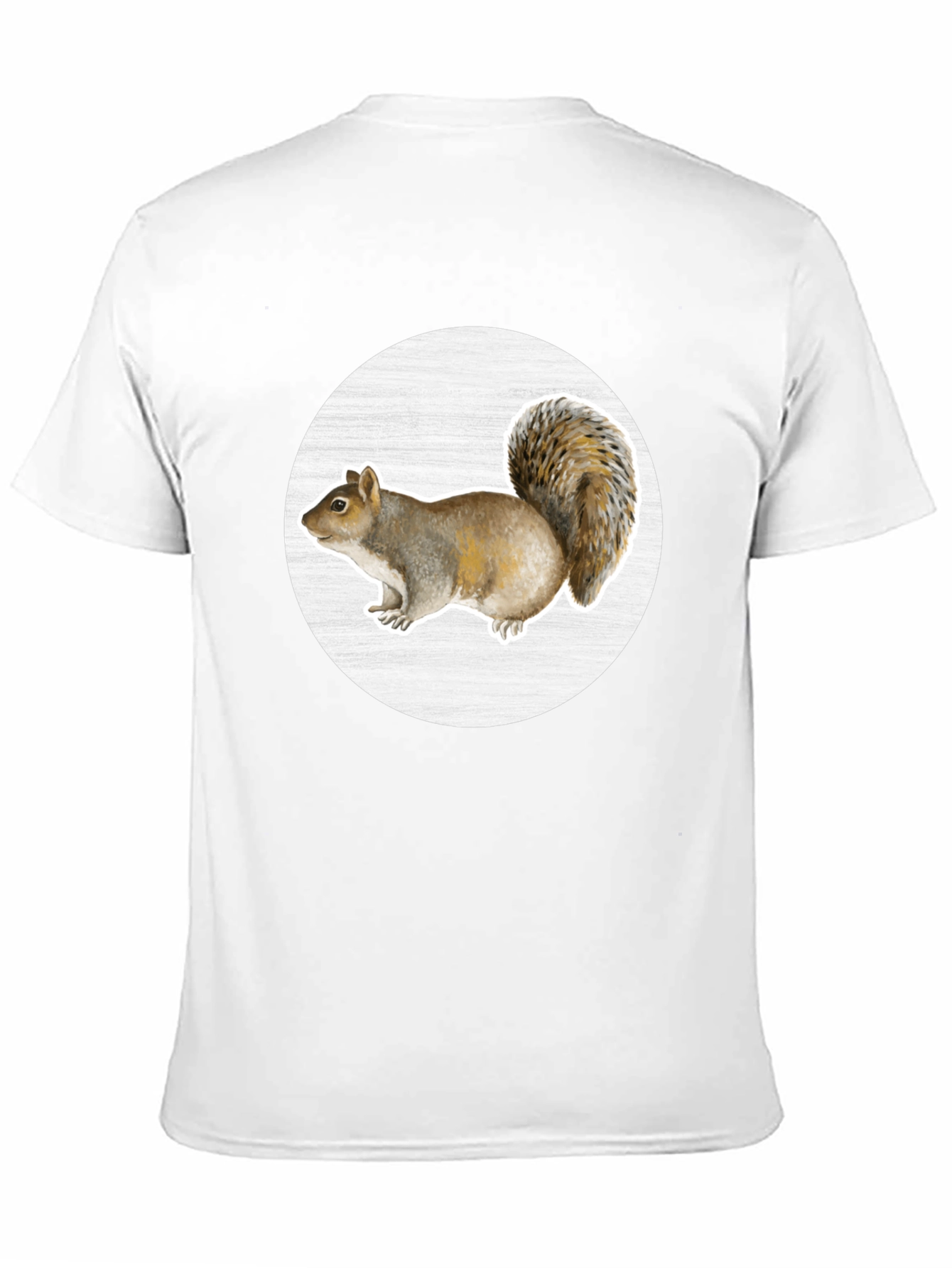 Squirrel Graphic Print Crew Neck T-Shirt