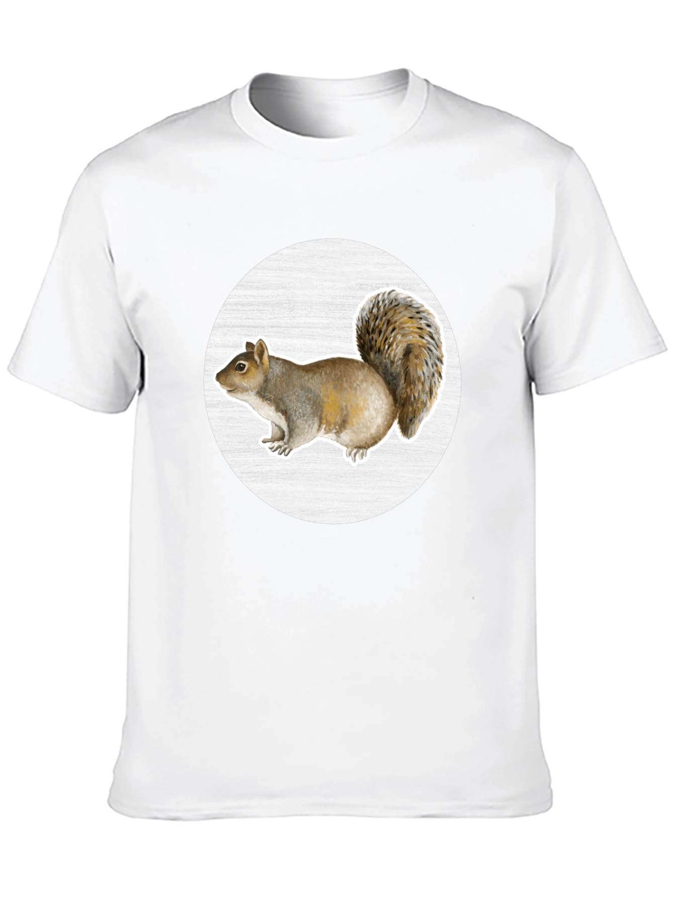 Squirrel Graphic Print Crew Neck T-Shirt
