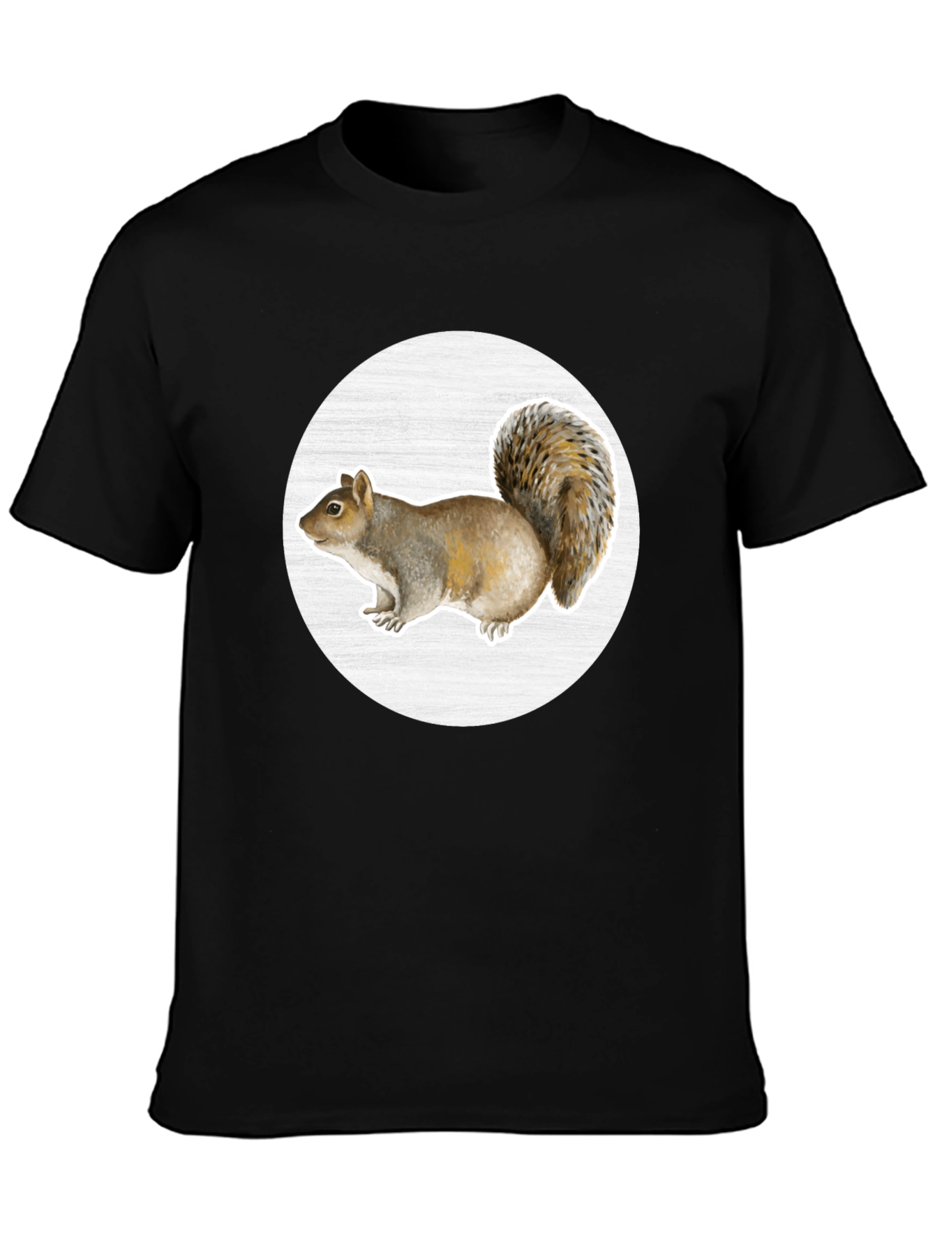 Squirrel Graphic Print Crew Neck T-Shirt