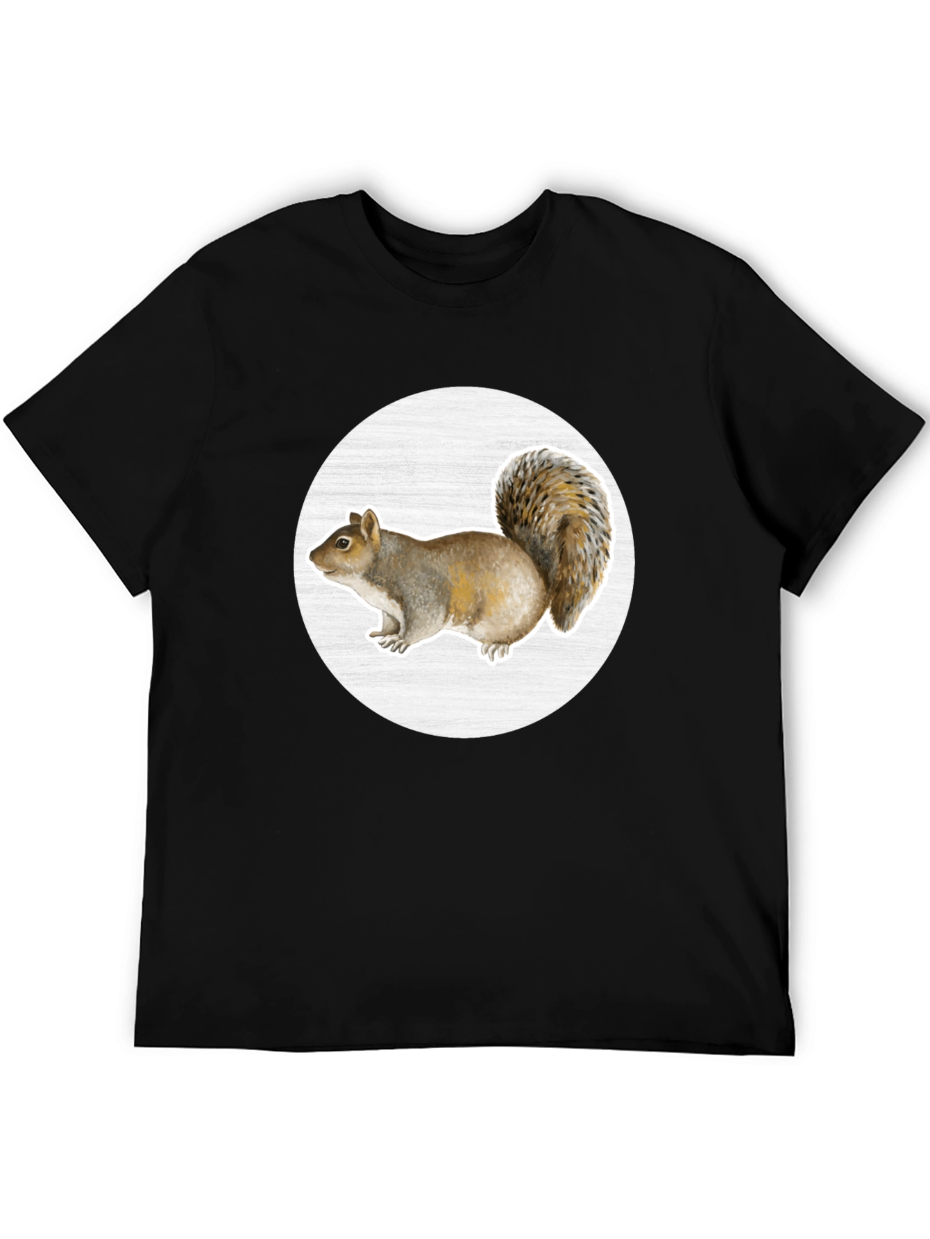 Squirrel Graphic Print Crew Neck T-Shirt