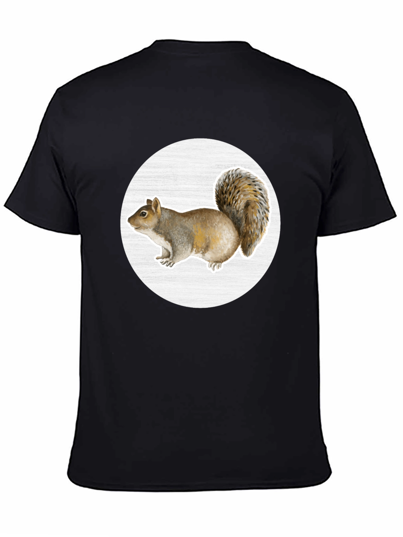 Squirrel Graphic Print Crew Neck T-Shirt