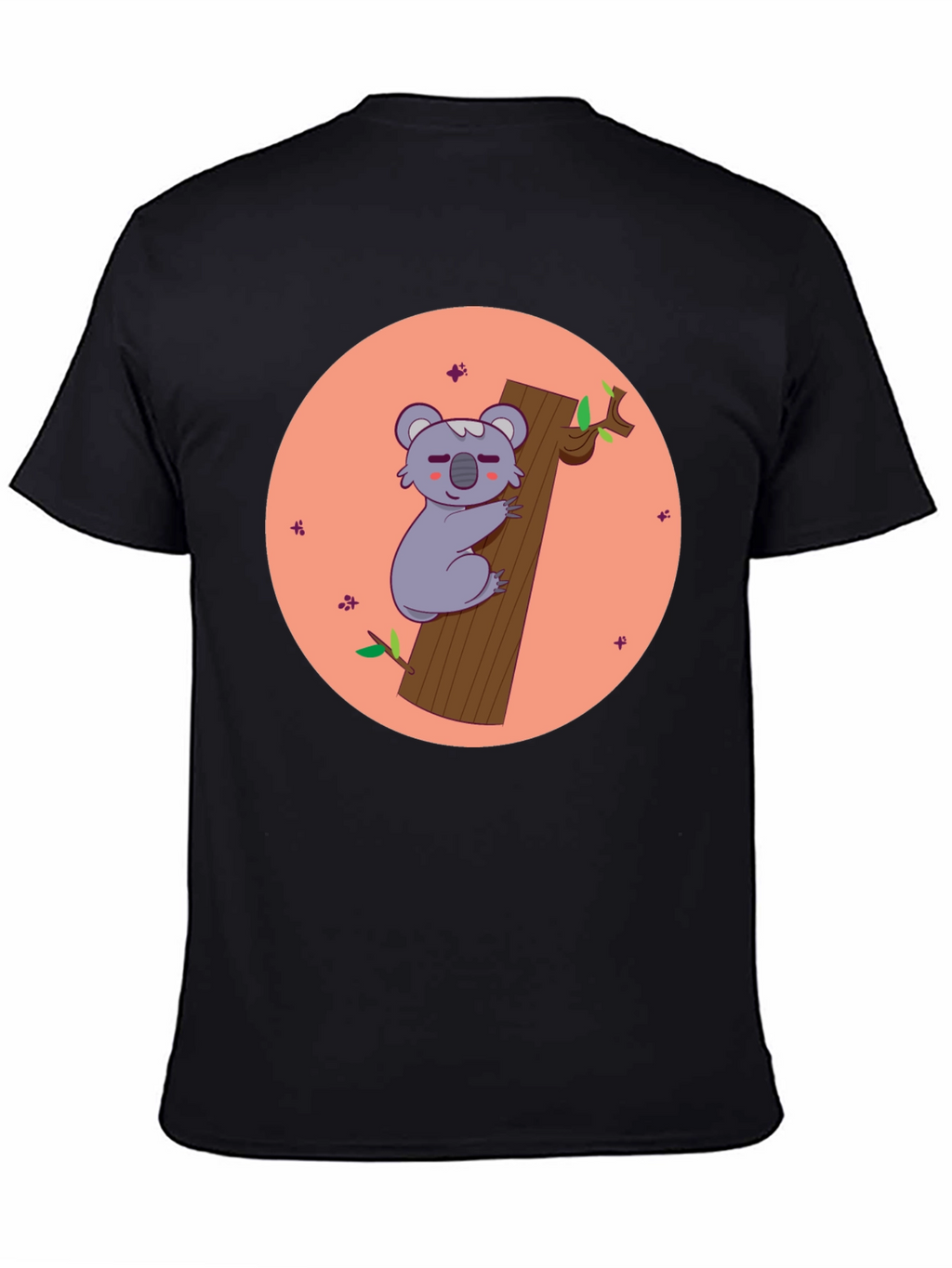 Koala Hugging Tree T-Shirt - Cute Cartoon Design