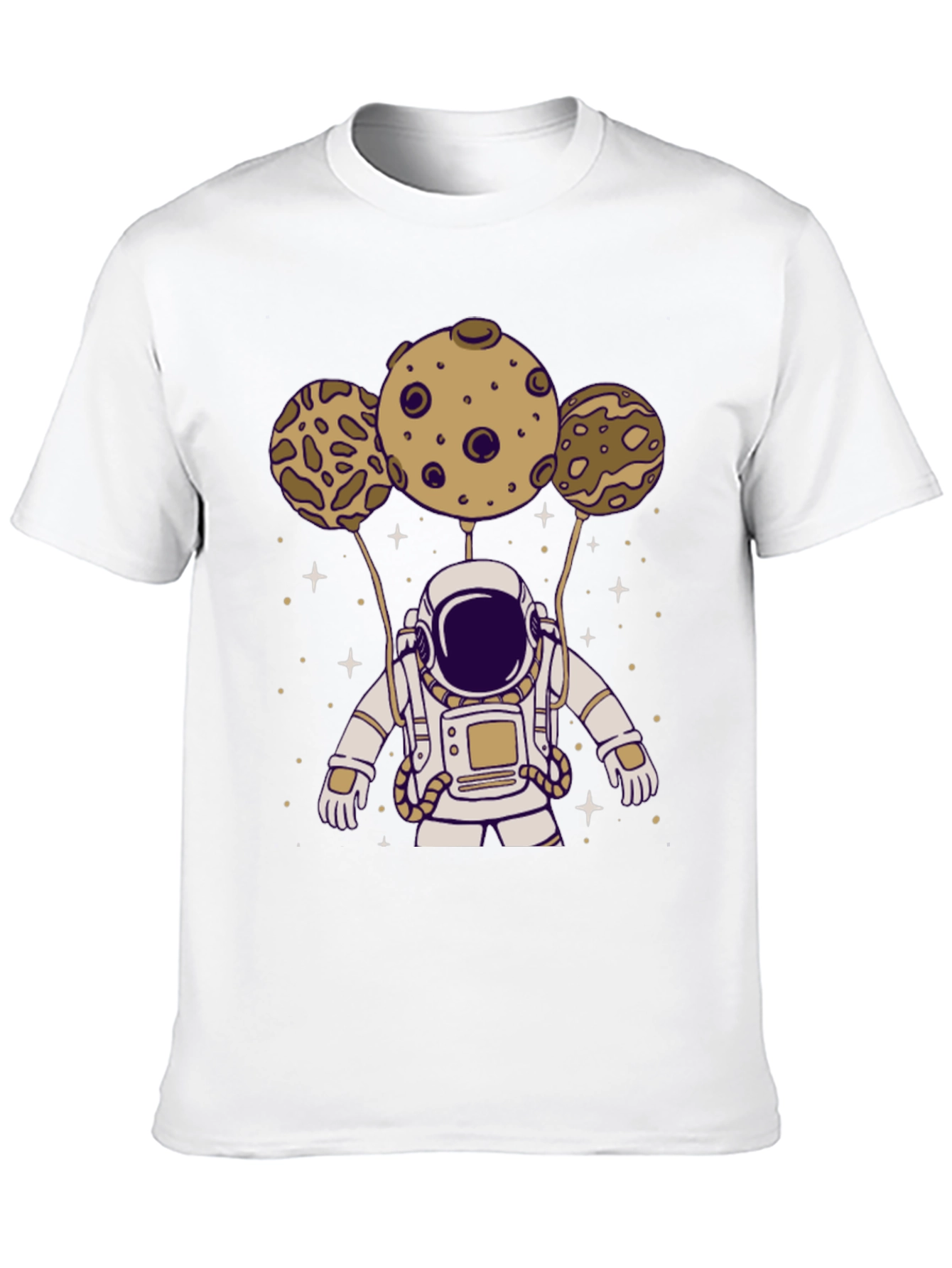 Astronaut Planets Graphic Tee - Black