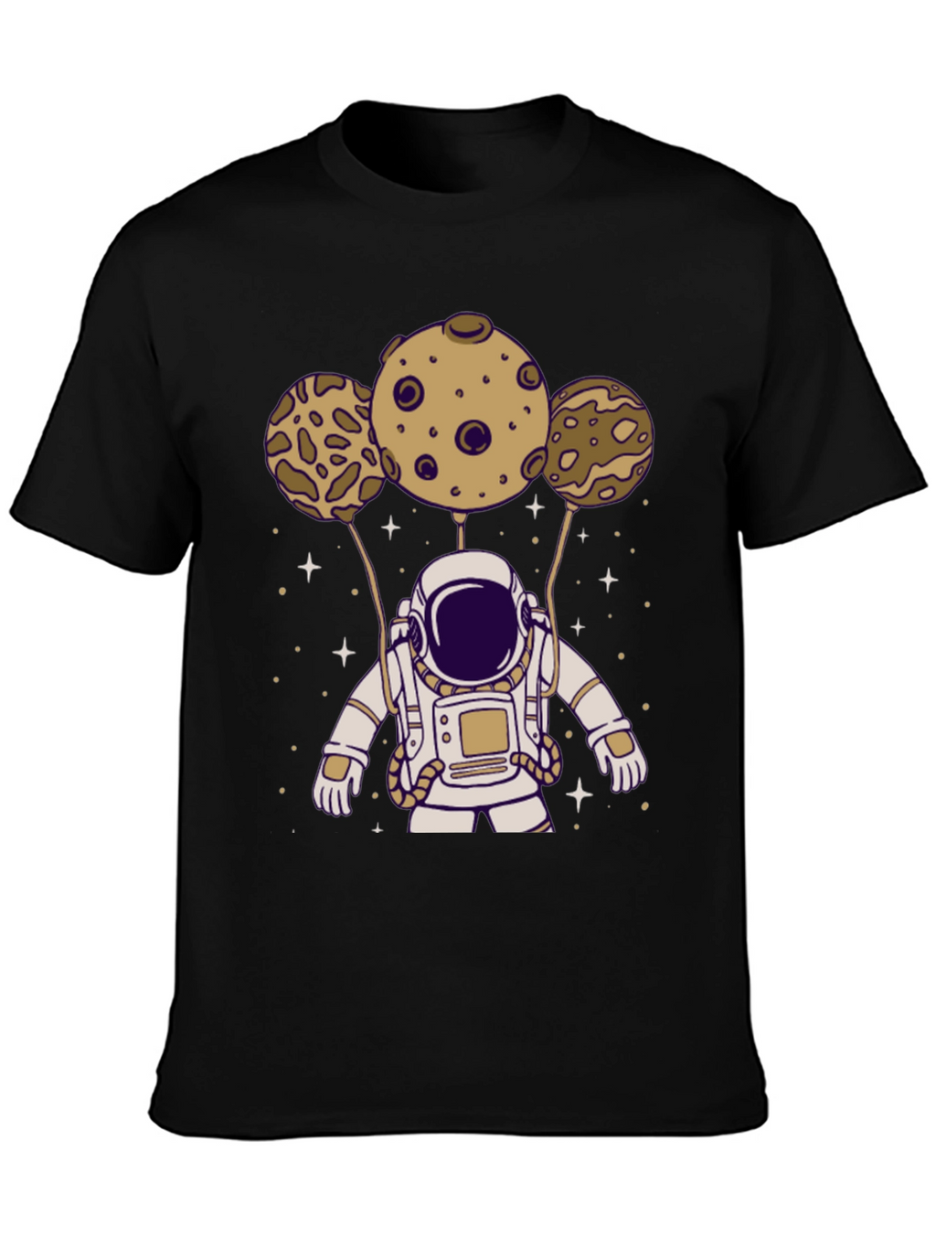 Astronaut Planets Graphic Tee - Black