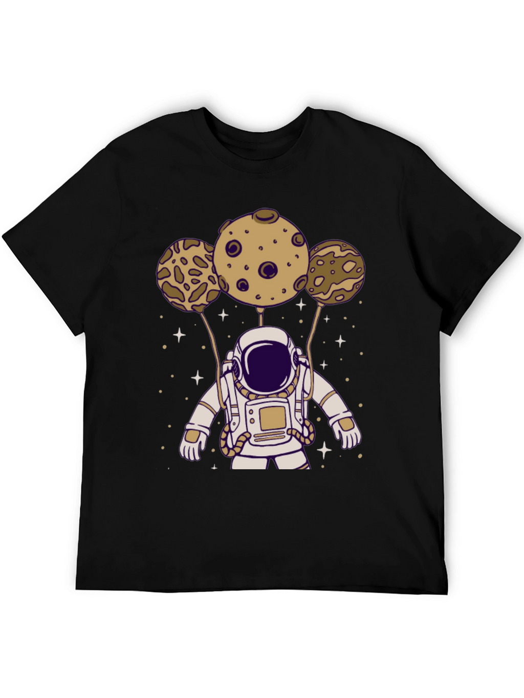 Astronaut Planets Graphic Tee - Black