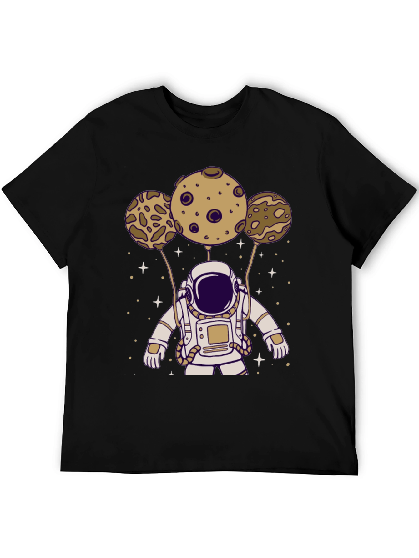 Astronaut Planets Graphic Tee - Black