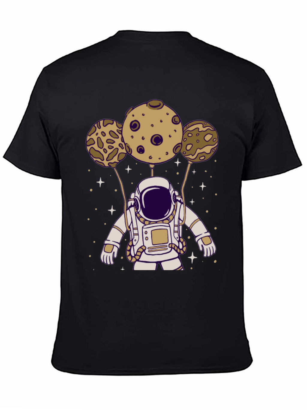 Astronaut Planets Graphic Tee - Black