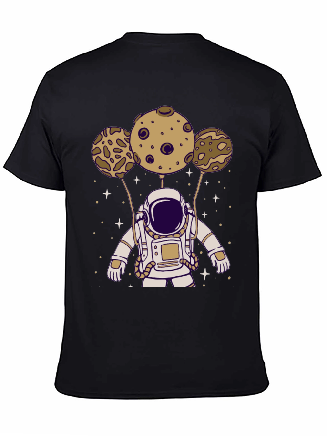 Astronaut Planets Graphic Tee - Black