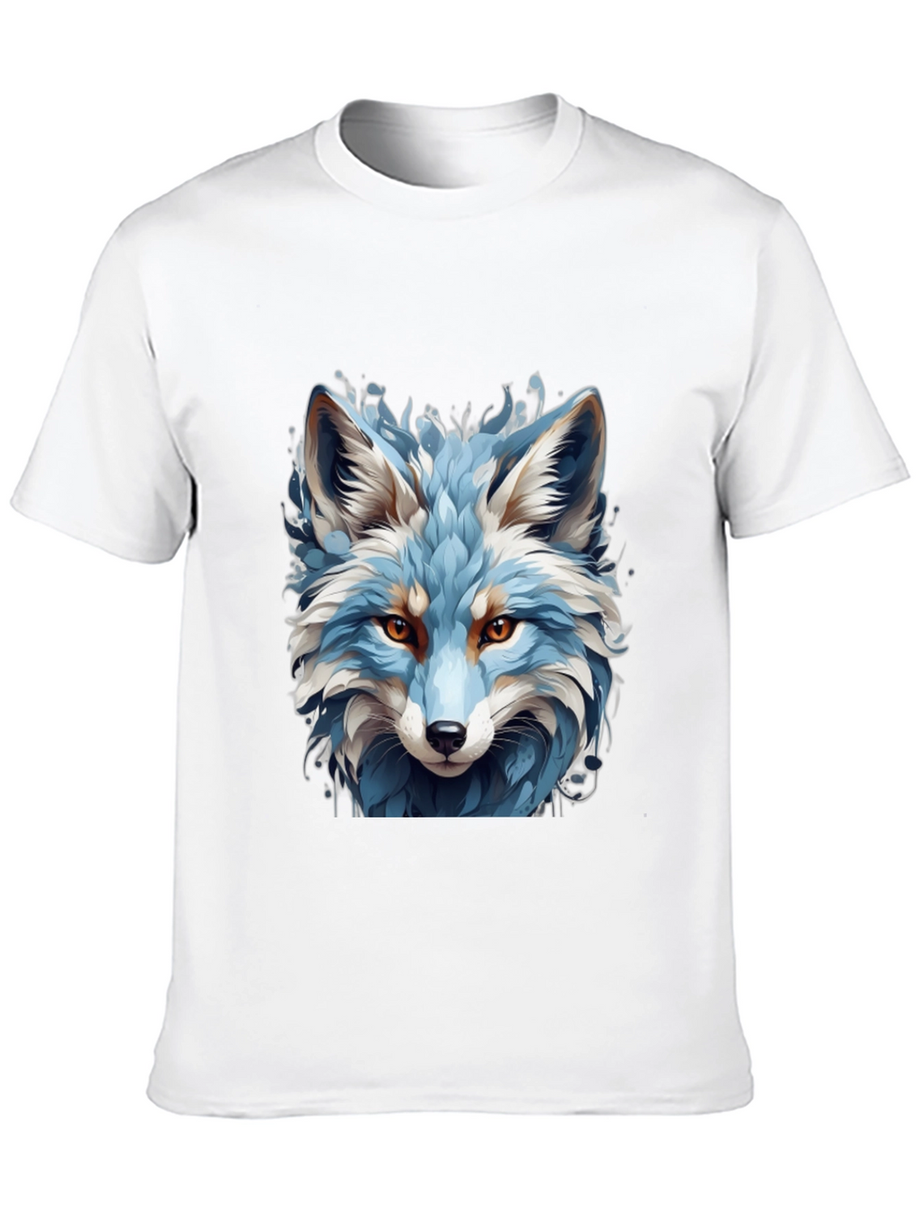 Blue Fox Graphic Tee - Cool Animal Print Shirt