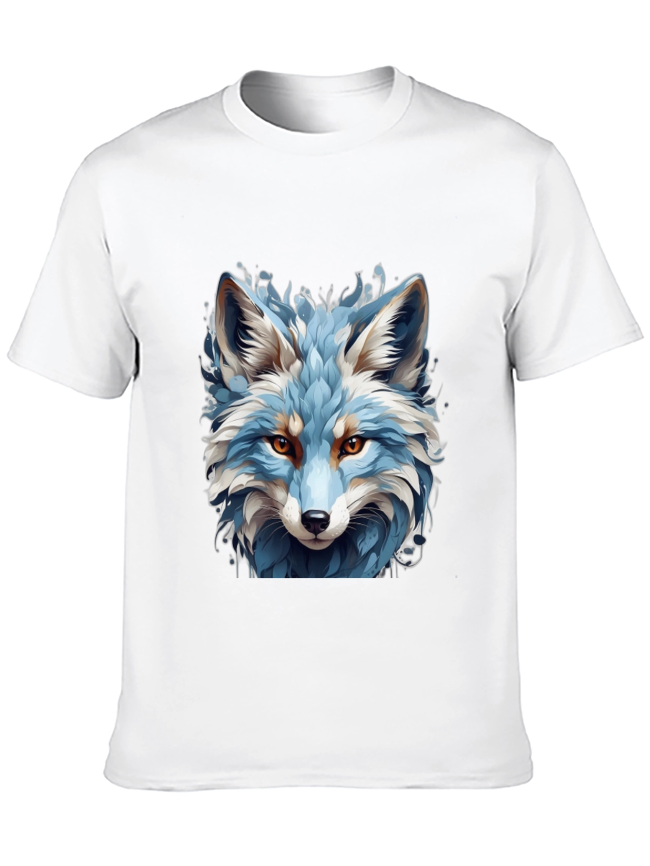 Blue Fox Graphic Tee - Cool Animal Print Shirt