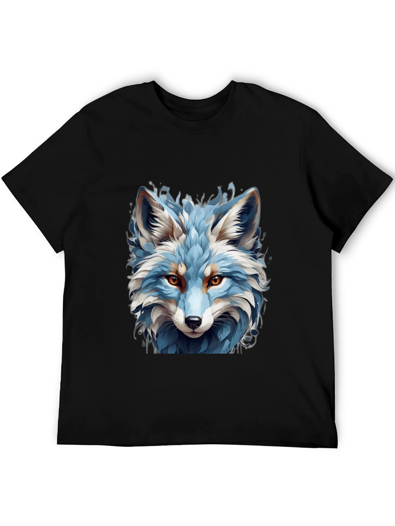 Blue Fox Graphic Tee - Cool Animal Print Shirt