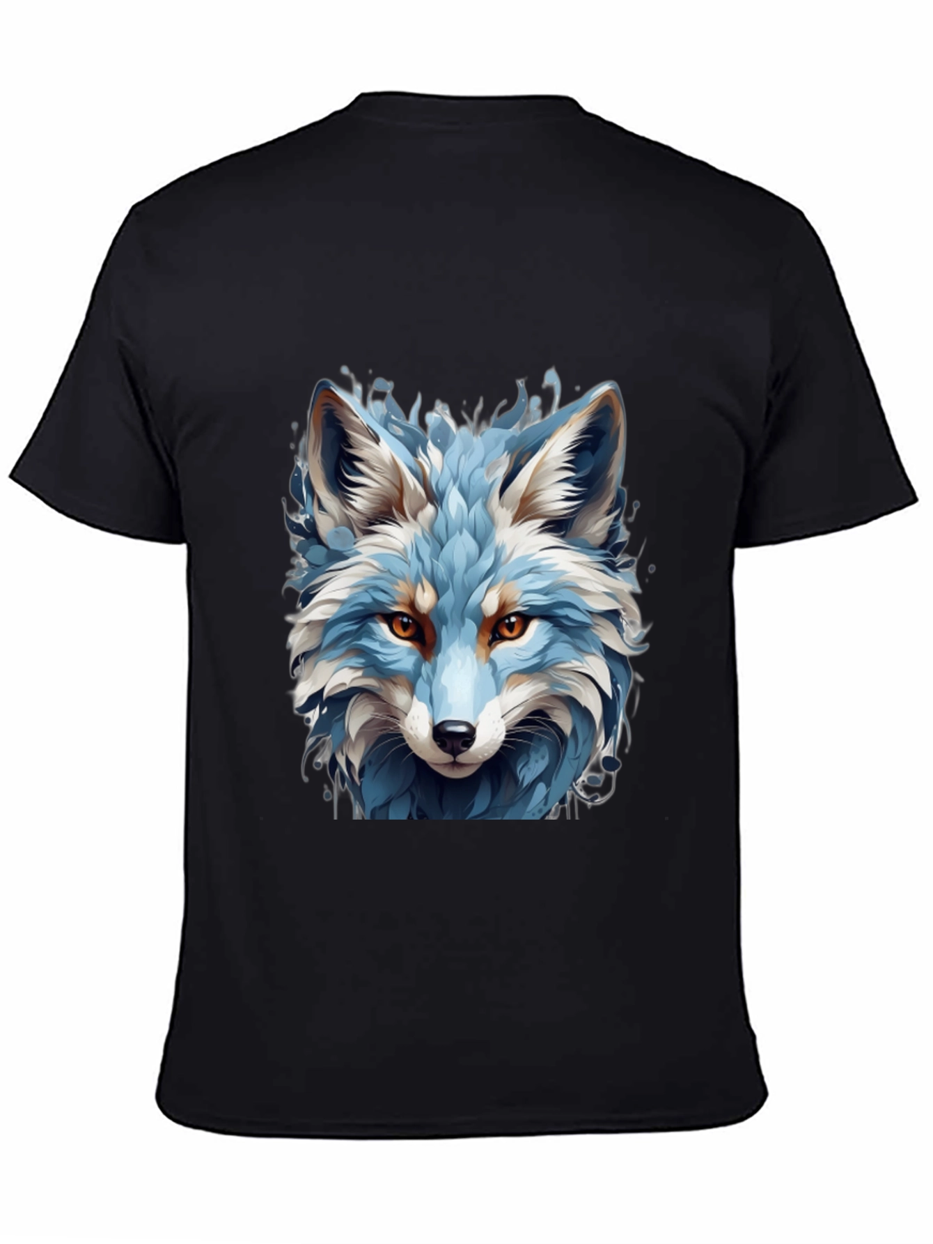 Blue Fox Graphic Tee - Cool Animal Print Shirt