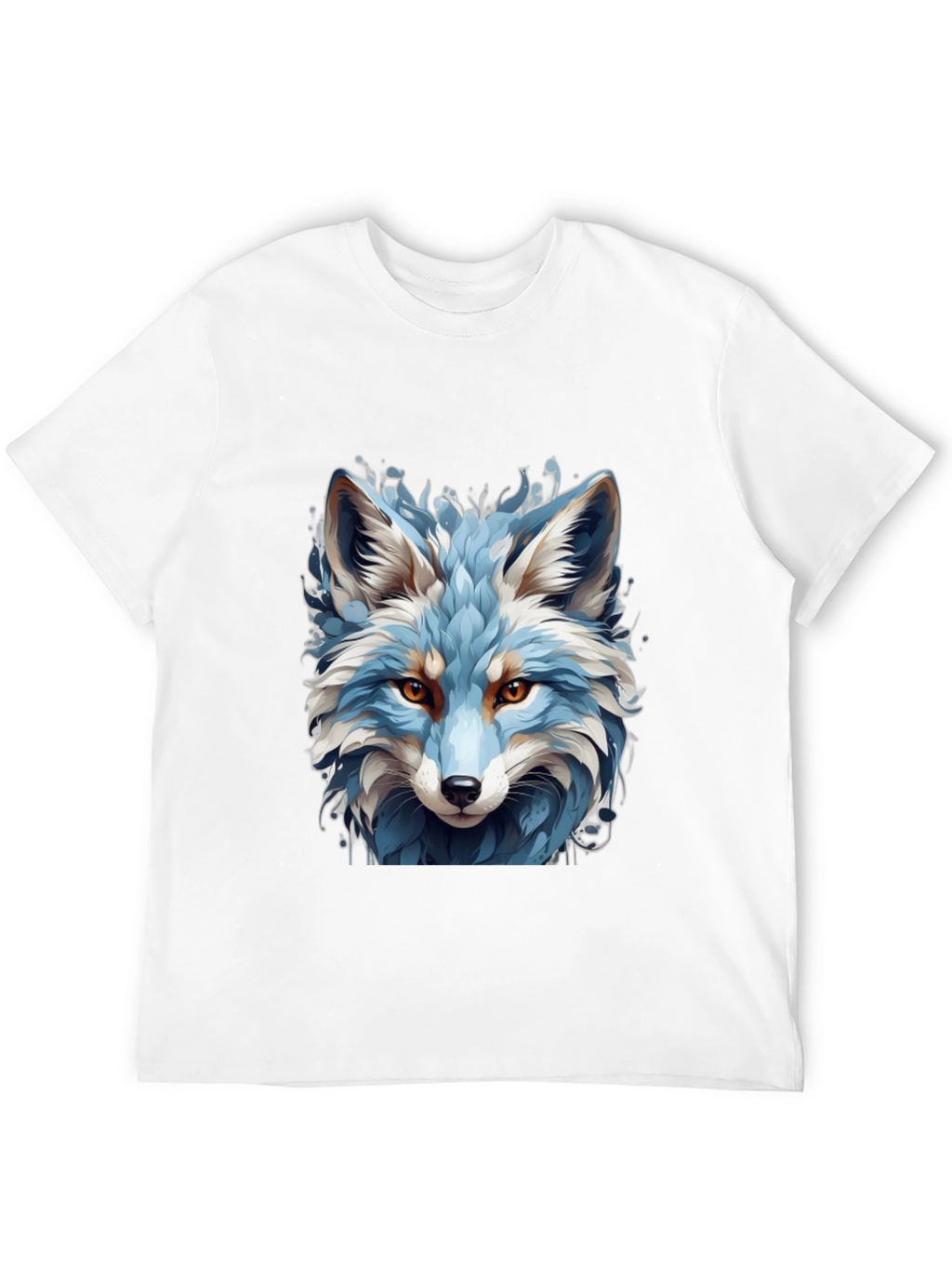Blue Fox Graphic Tee - Cool Animal Print Shirt
