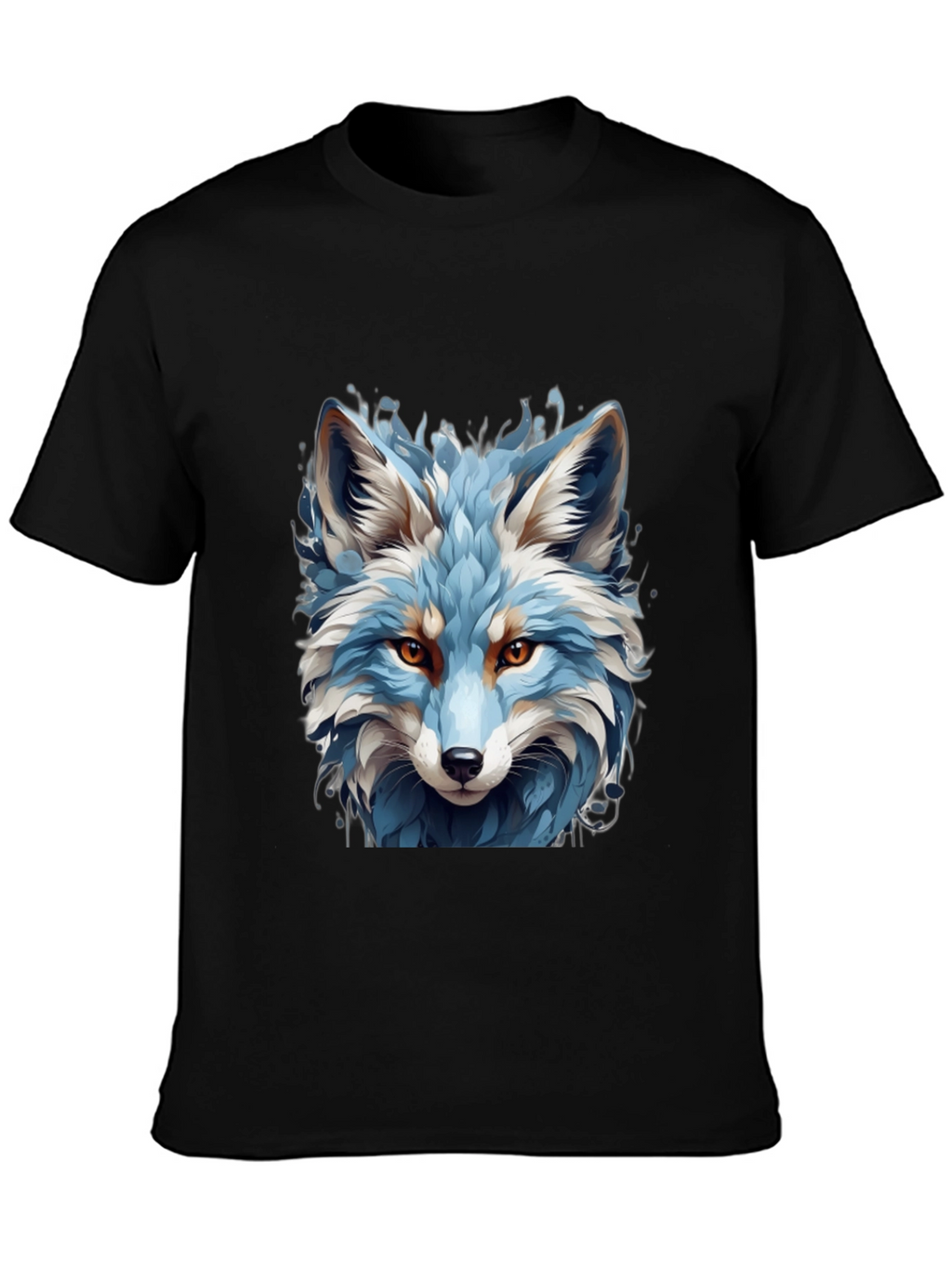 Blue Fox Graphic Tee - Cool Animal Print Shirt