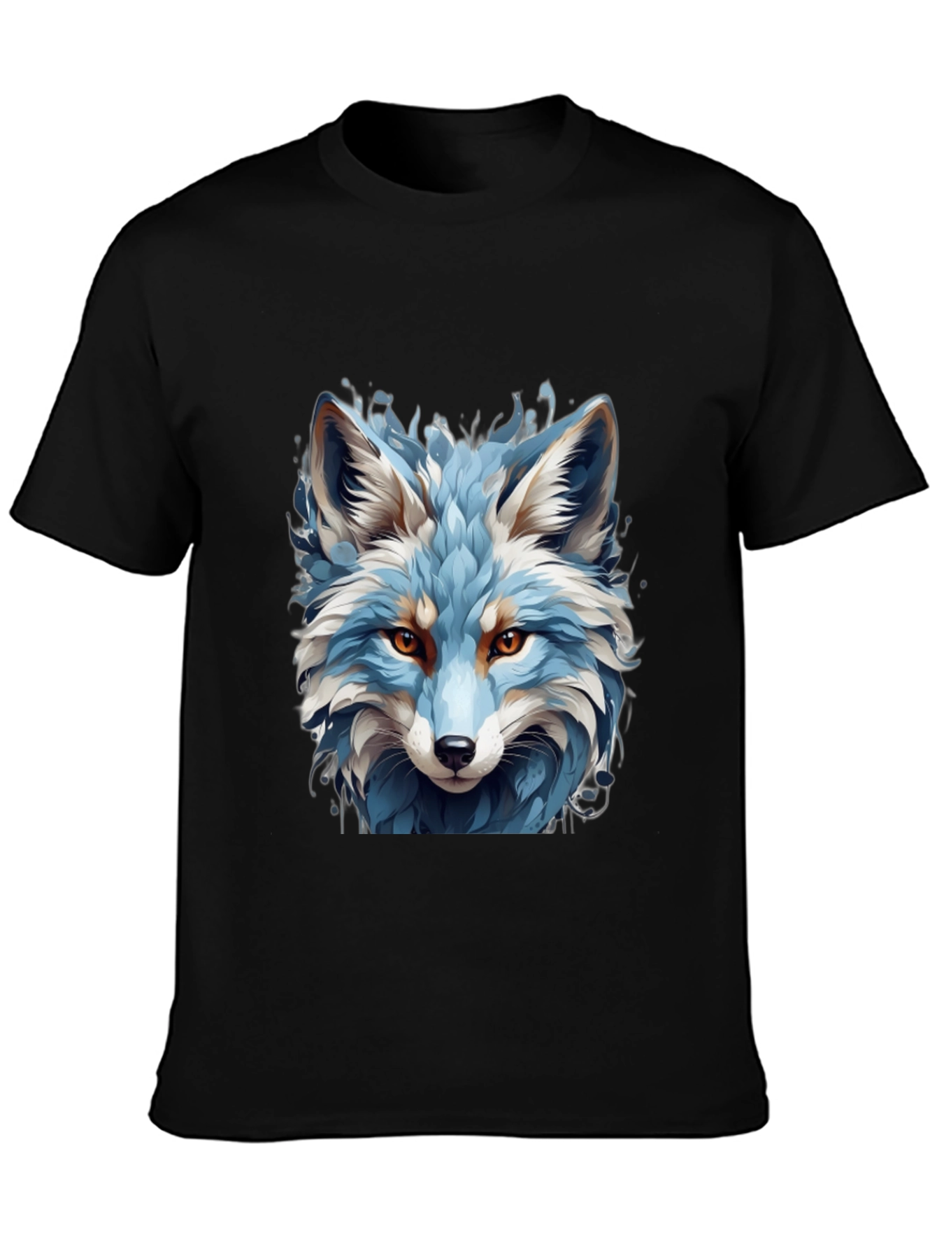 Blue Fox Graphic Tee - Cool Animal Print Shirt
