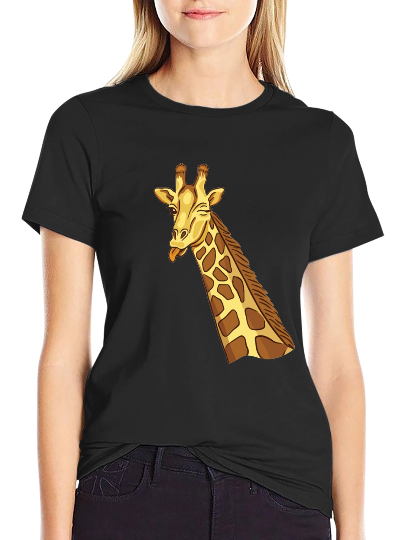 Funny Giraffe T-Shirt - Cartoon Animal Tee
