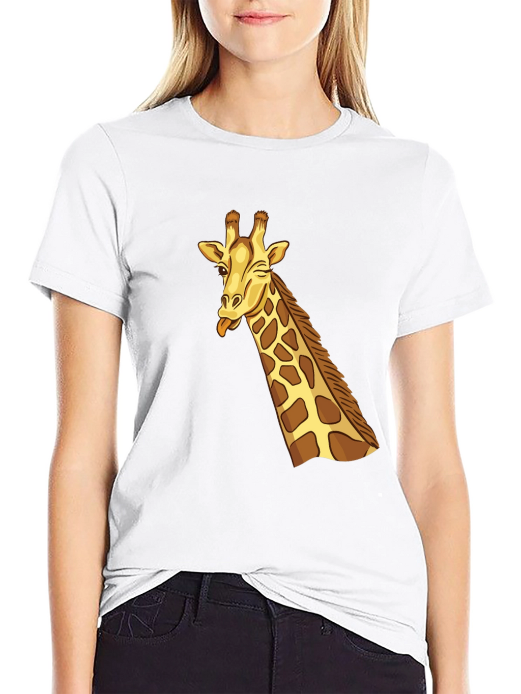 Funny Giraffe T-Shirt - Cartoon Animal Tee