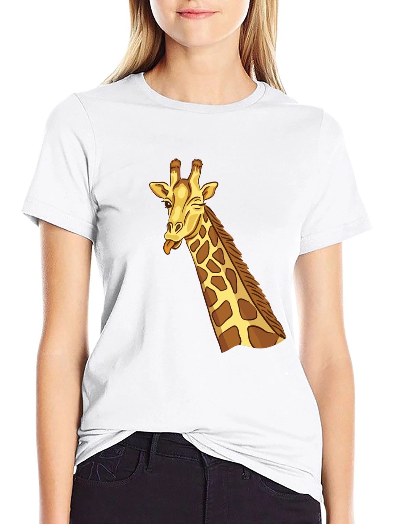Funny Giraffe T-Shirt - Cartoon Animal Tee