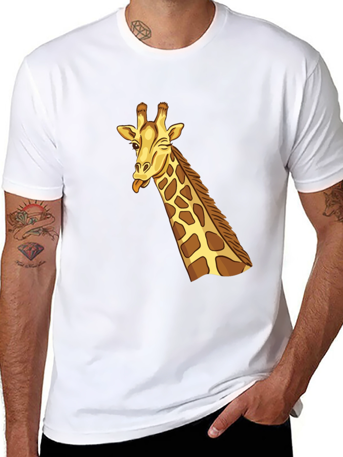 Funny Giraffe T-Shirt - Cartoon Animal Tee