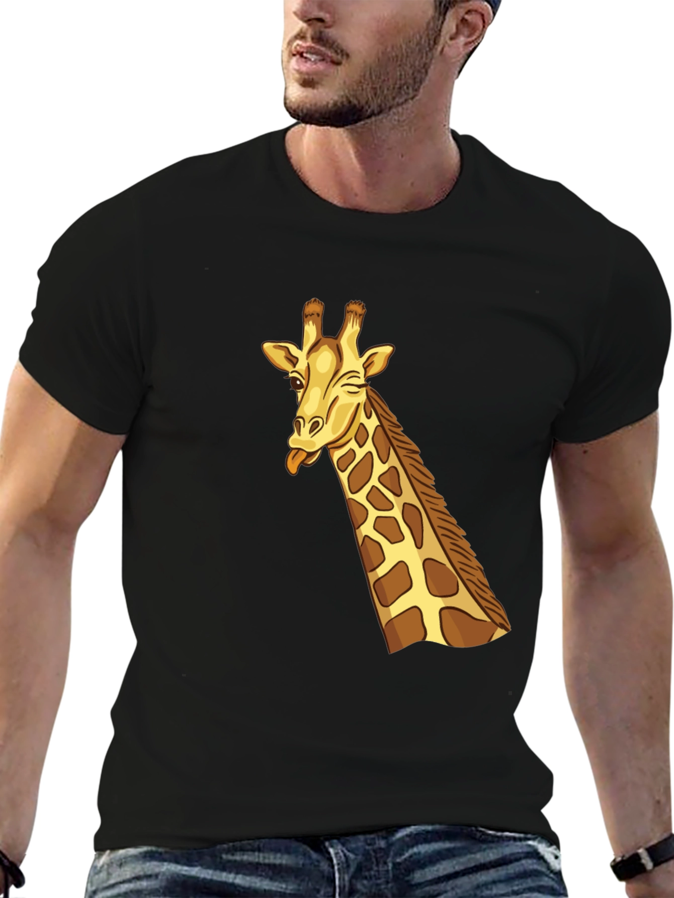 Funny Giraffe T-Shirt - Cartoon Animal Tee