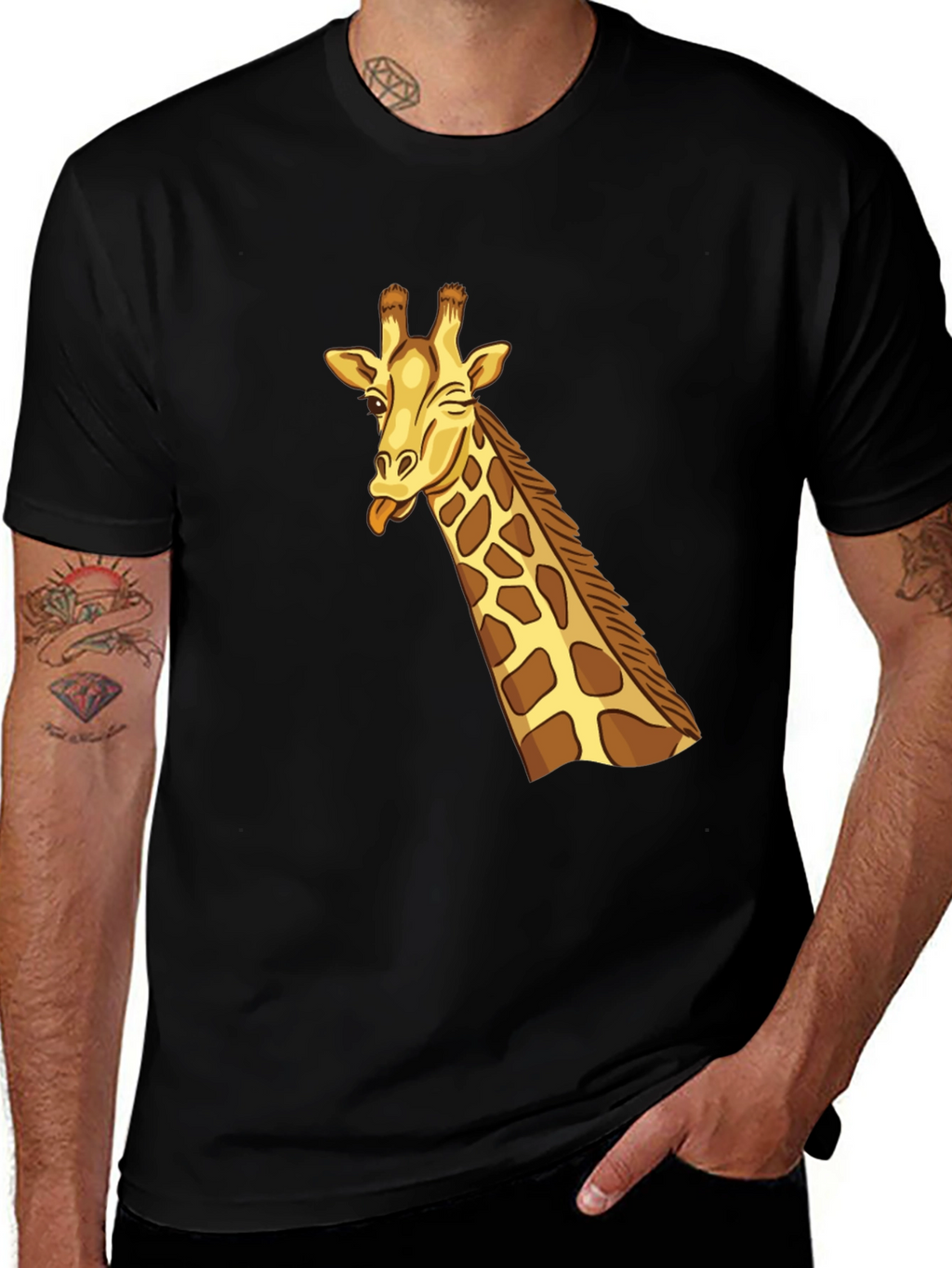 Funny Giraffe T-Shirt - Cartoon Animal Tee
